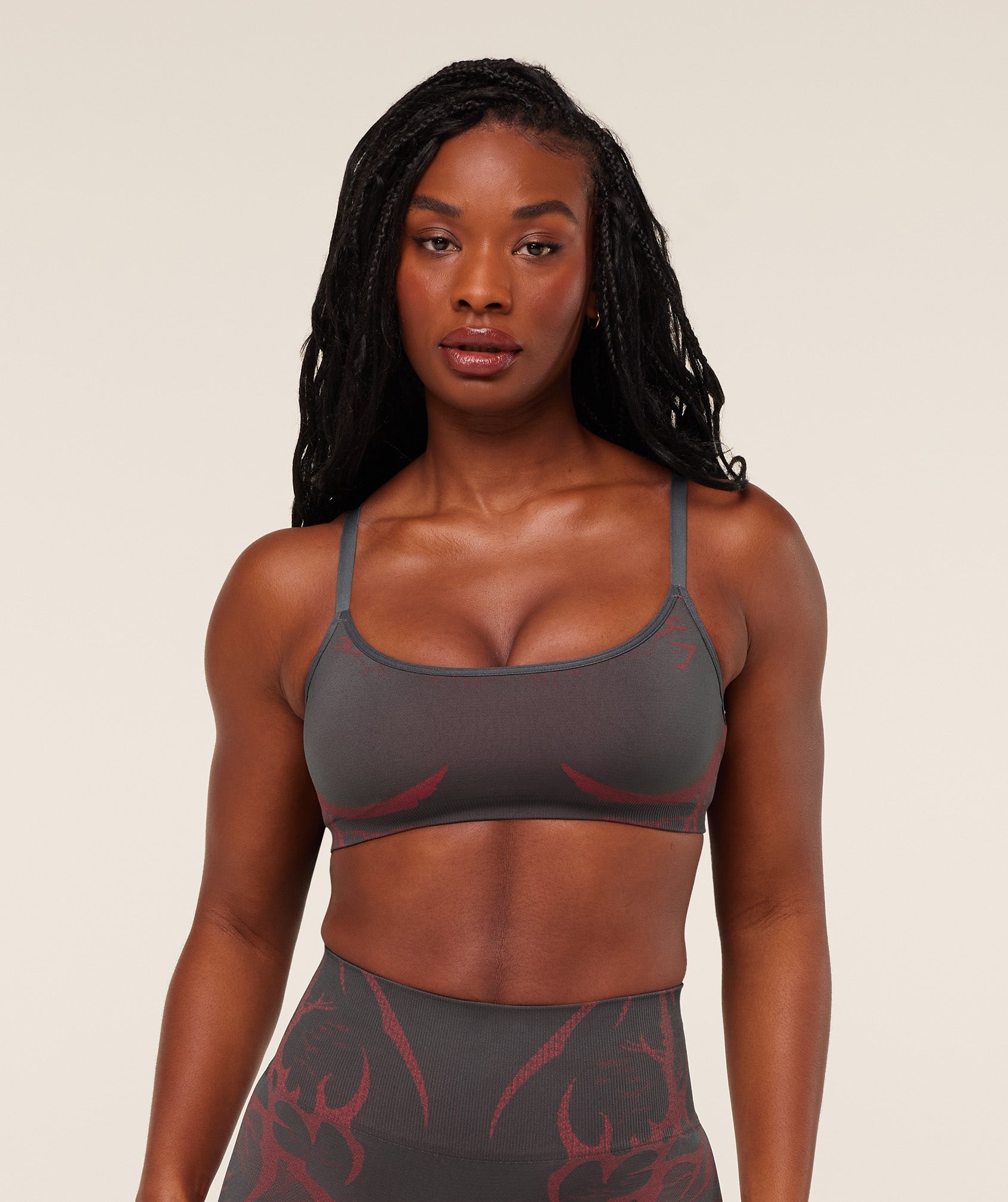 Women's Gymshark Storm Seamless Sports Bra Gs Dark Grey
