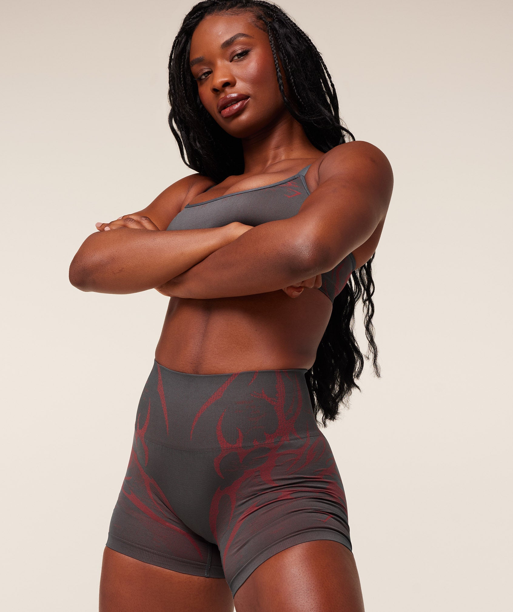 Women's Gymshark Storm Seamless Sports Bra Gs Dark Grey