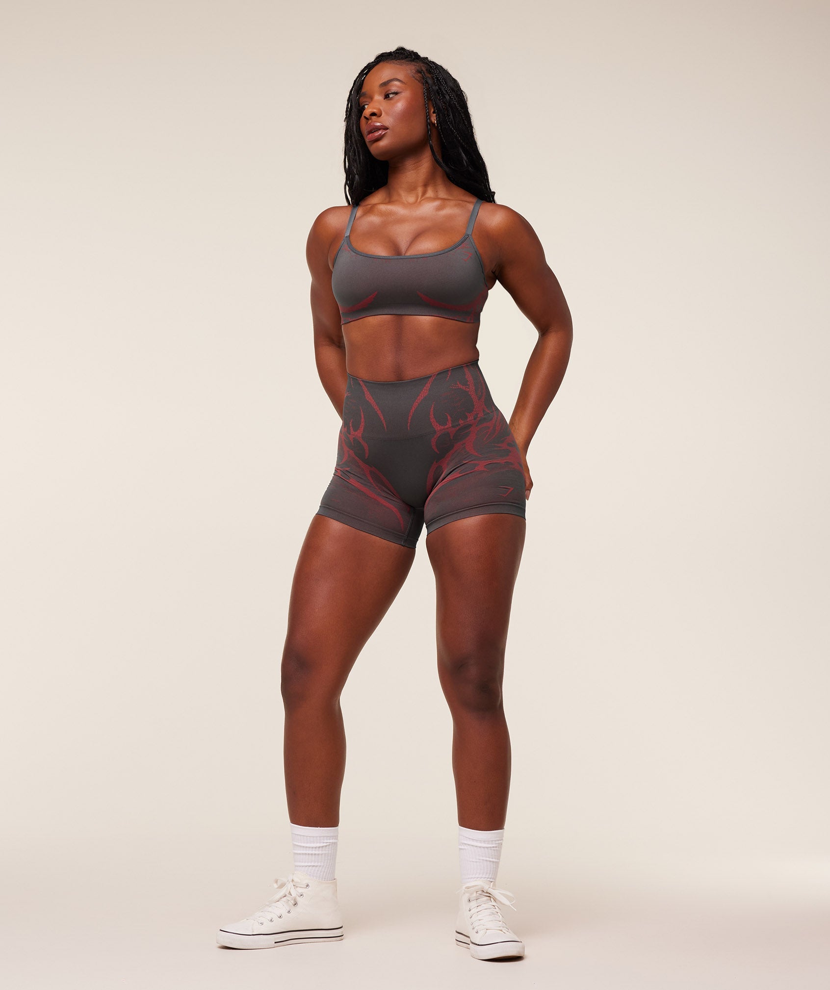 Women's Gymshark Storm Seamless Sports Bra Gs Dark Grey