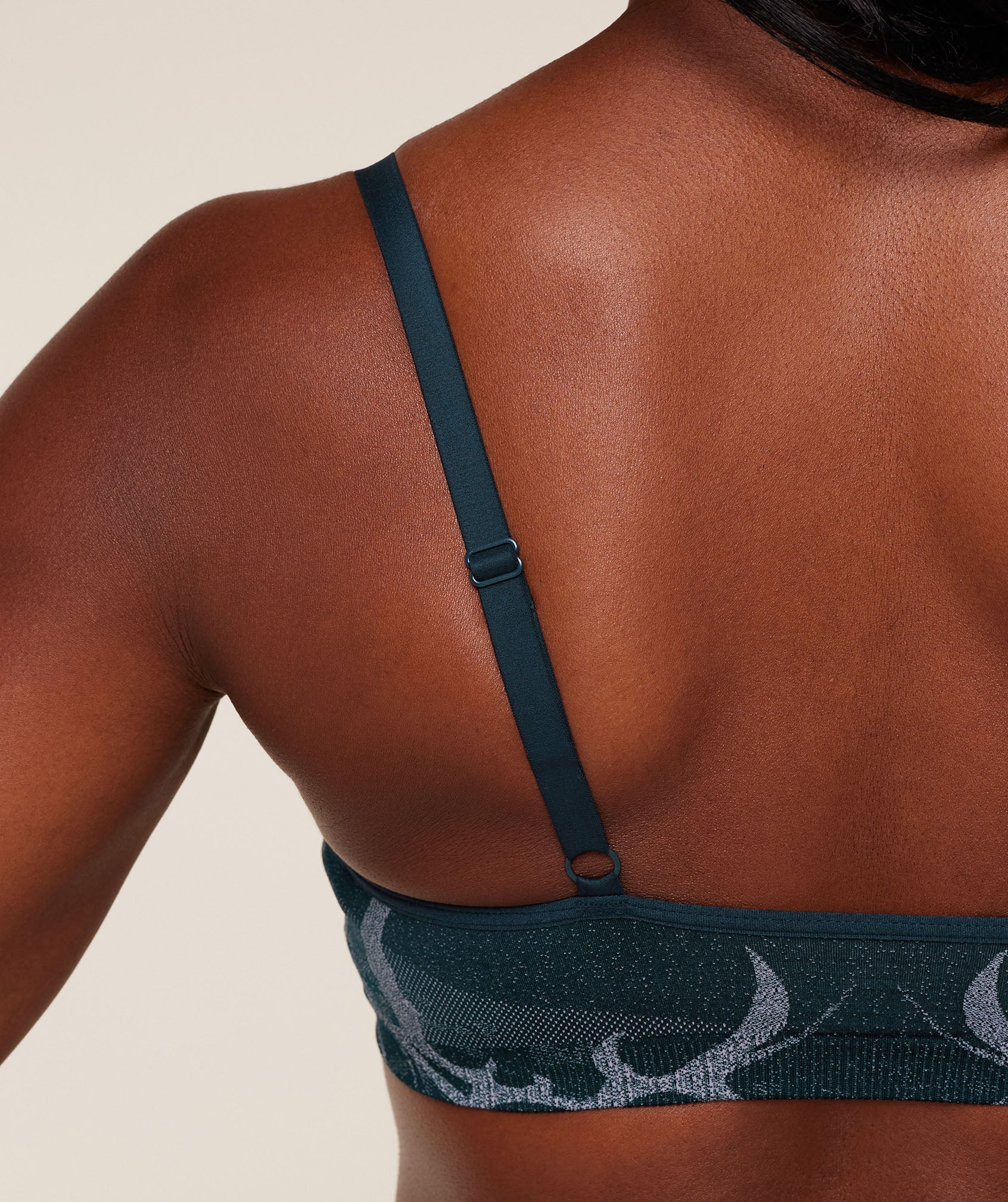 Women's Gymshark Storm Seamless Sports Bra Deep Petrol Blue