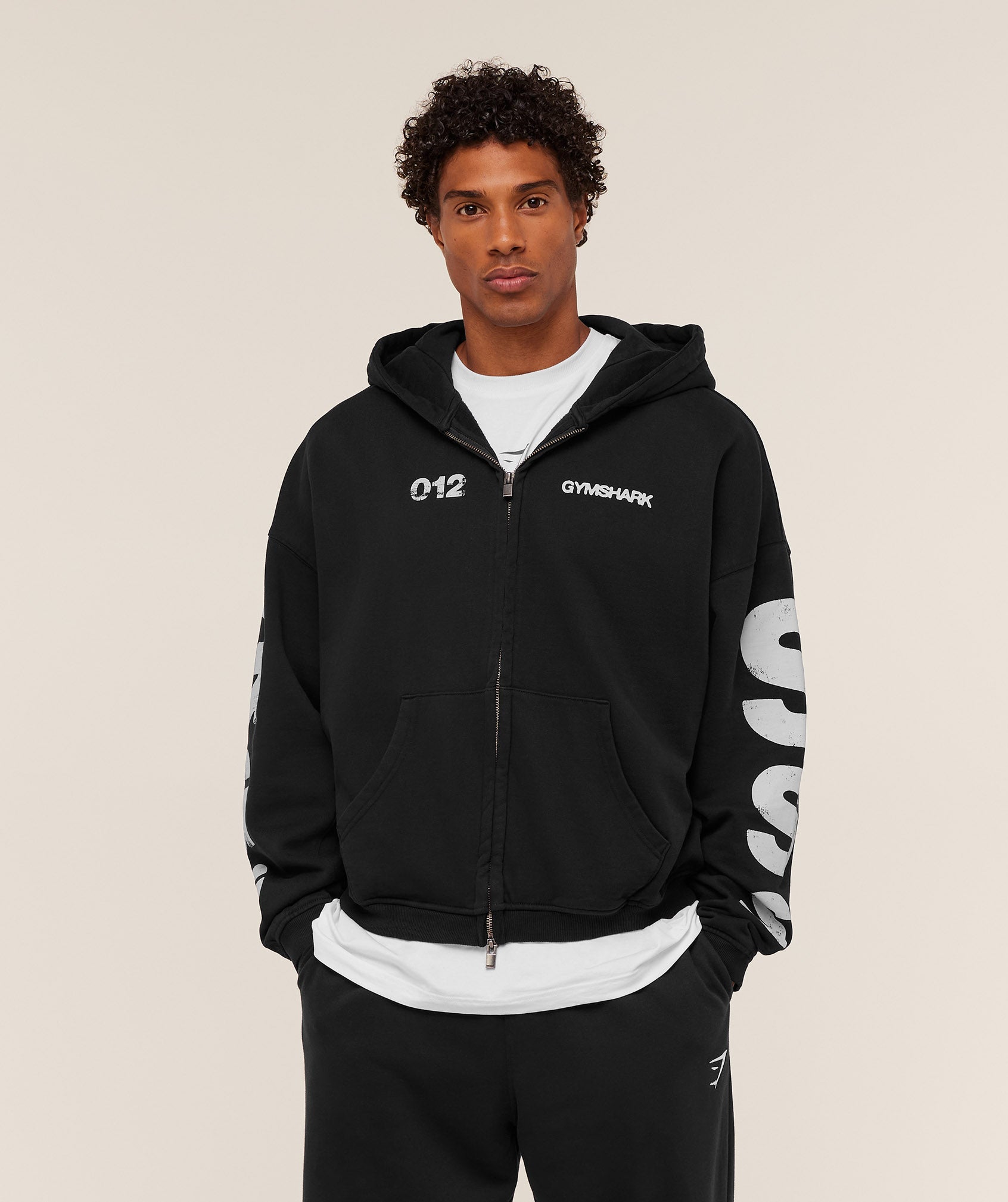 Gymshark Strength Of Tomorrow Zip Up Hoodie Black