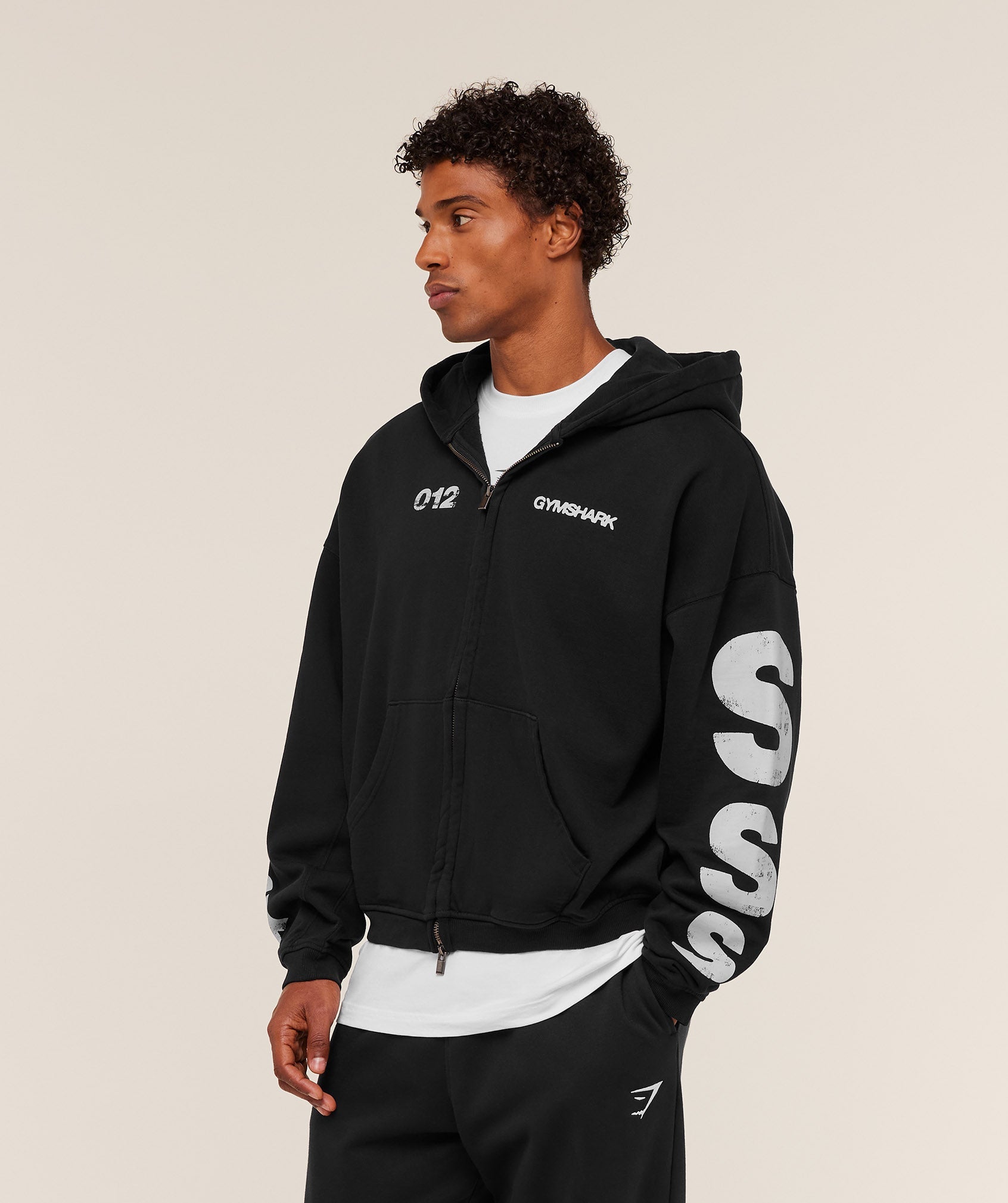 Gymshark Strength Of Tomorrow Zip Up Hoodie Black