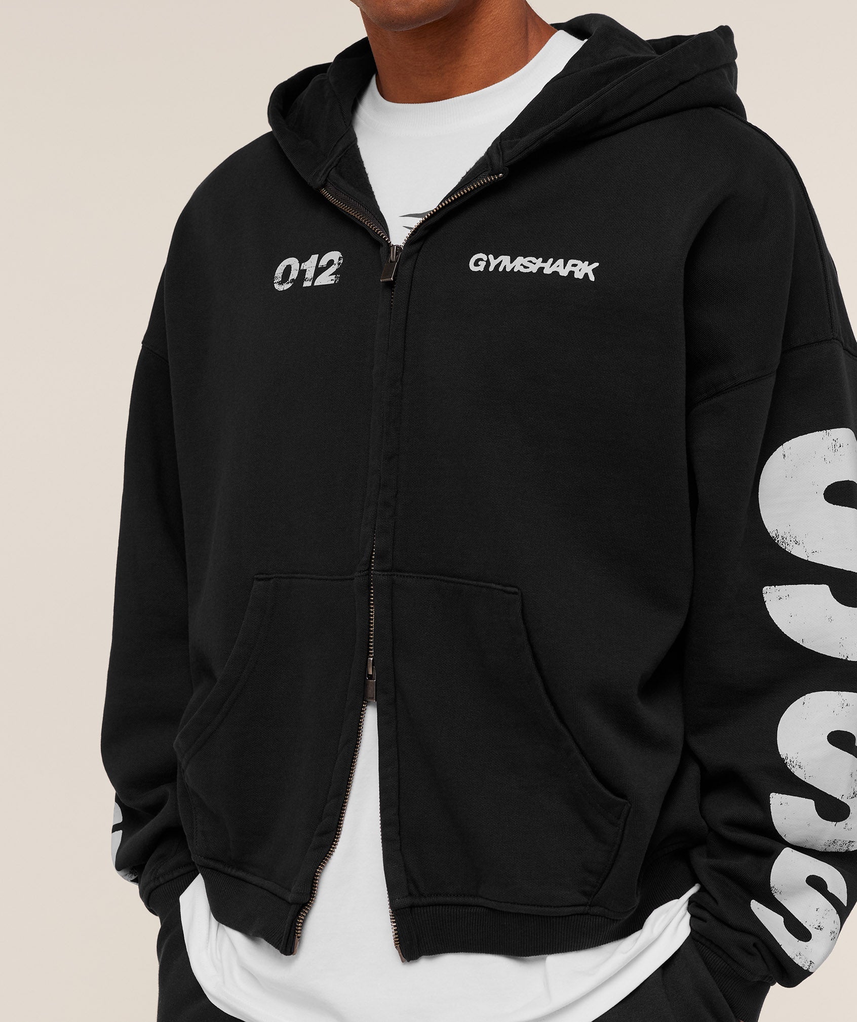 Gymshark Strength Of Tomorrow Zip Up Hoodie Black
