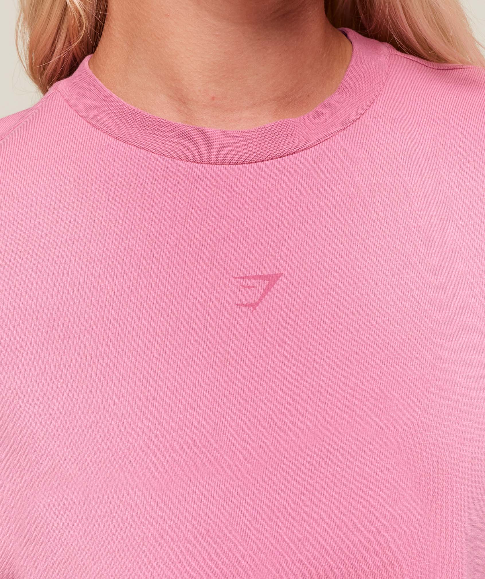 Women's Gymshark Summer Tie-Dye Graphic Oversized T-Shirt Sunset Pink