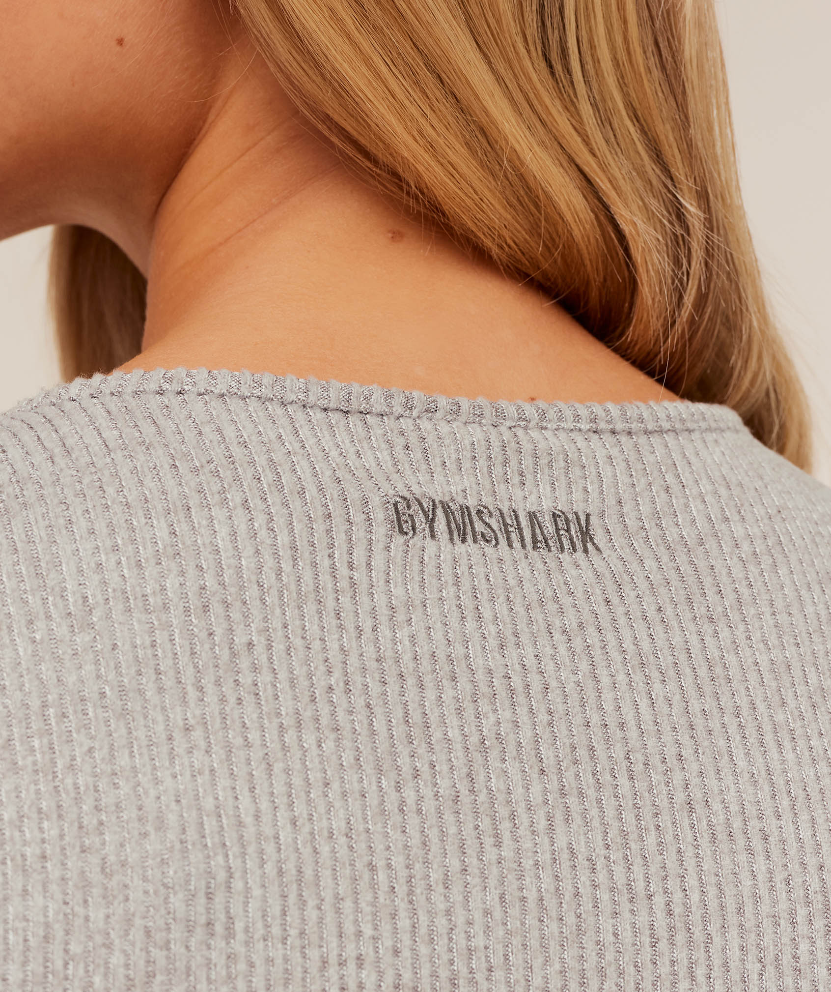 Women's Gymshark Supersoft T-Shirt Light Grey Core Marl