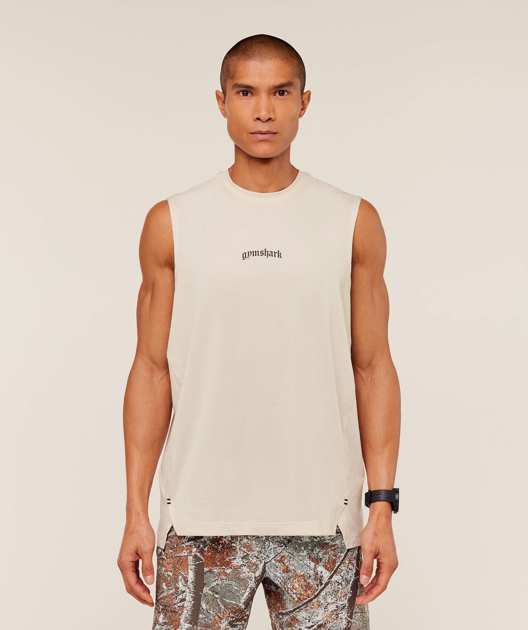 Gymshark Tactical Tank Oat White