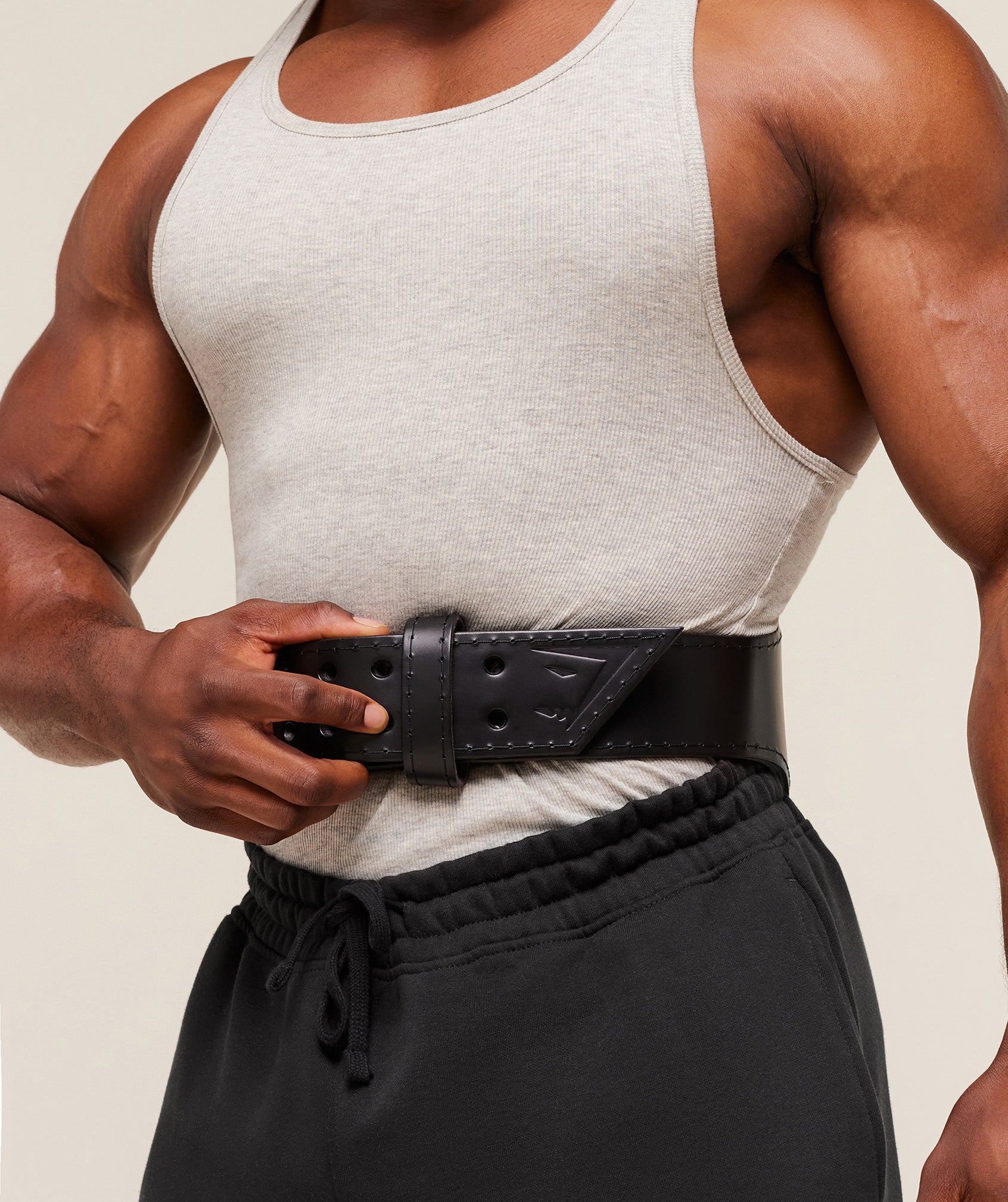 Gymshark Tapered Double Prong Lifting Belt Black