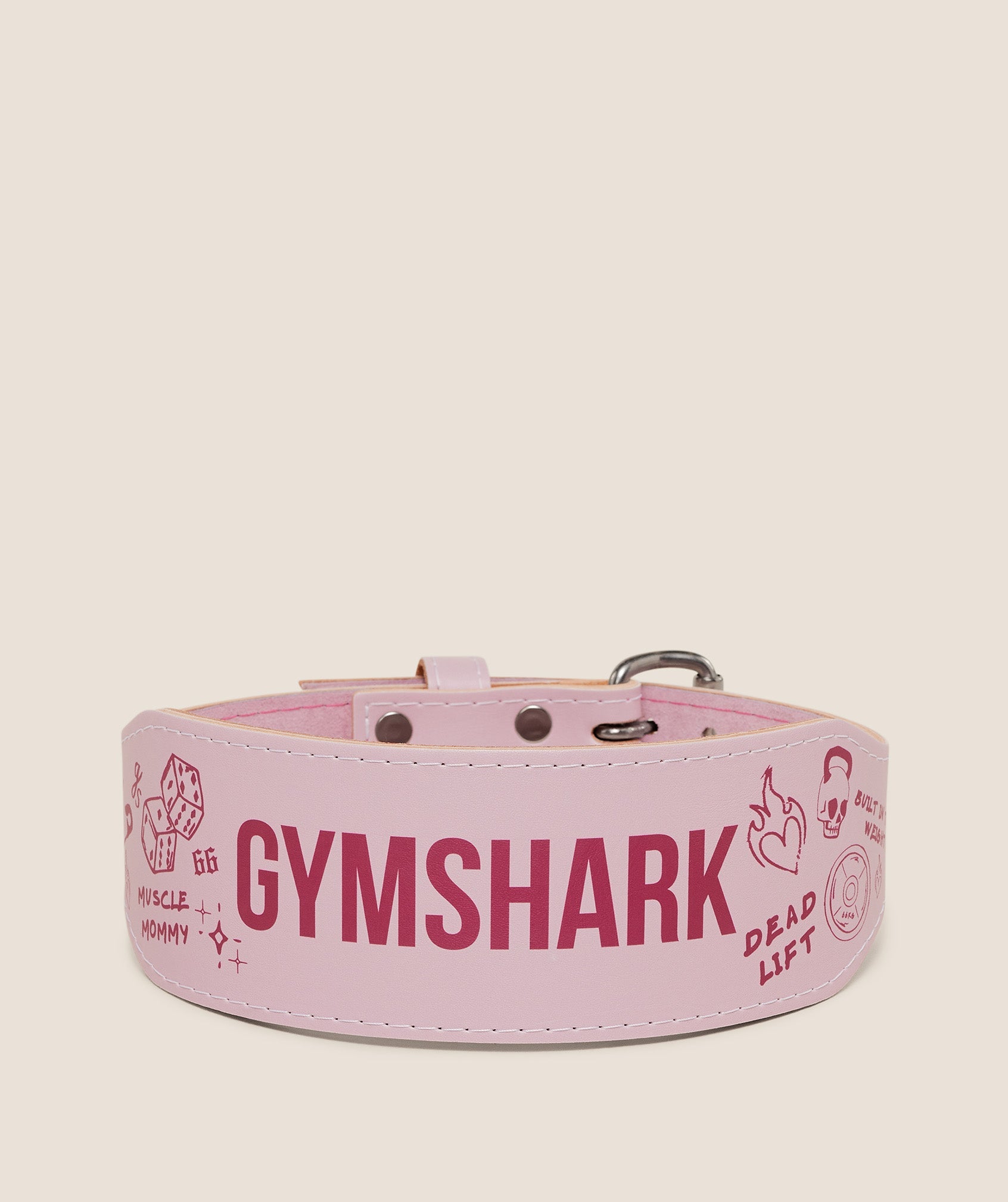 Women's Gymshark Graphic Tapered Lifting Belt Cloud Pink