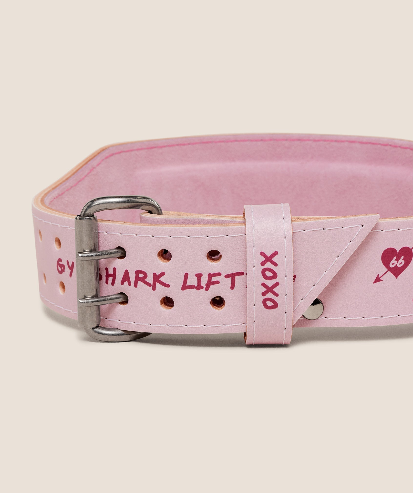 Women's Gymshark Graphic Tapered Lifting Belt Cloud Pink