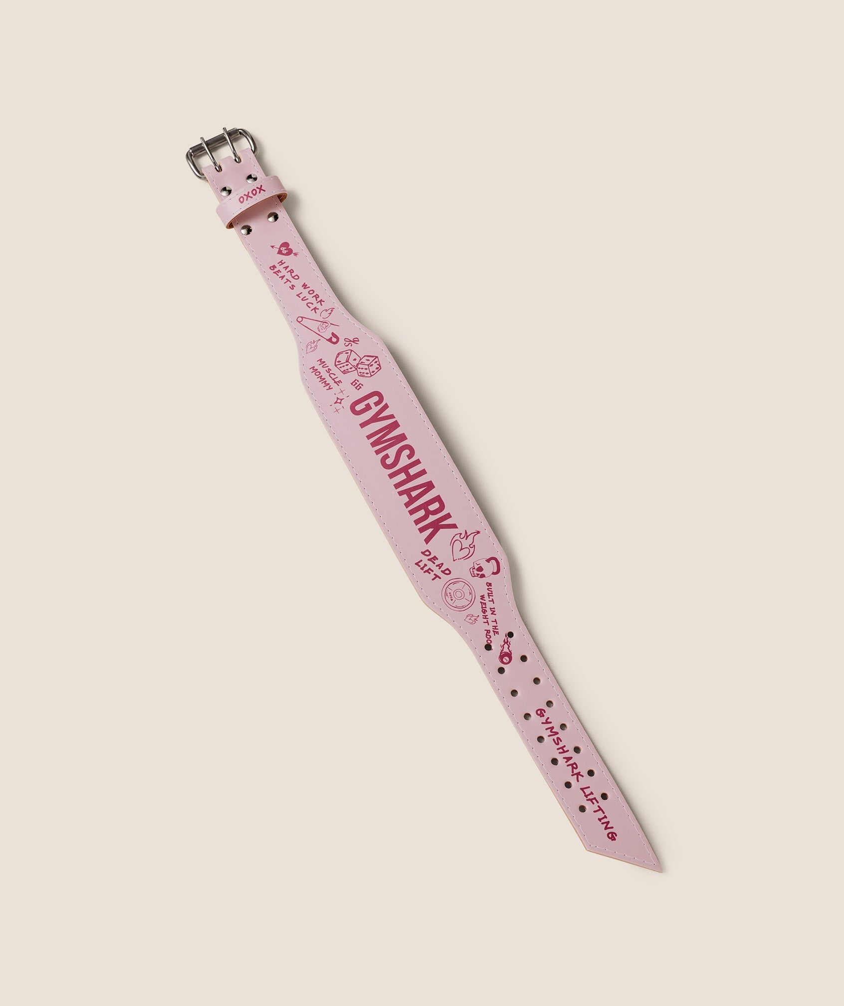 Women's Gymshark Graphic Tapered Lifting Belt Cloud Pink