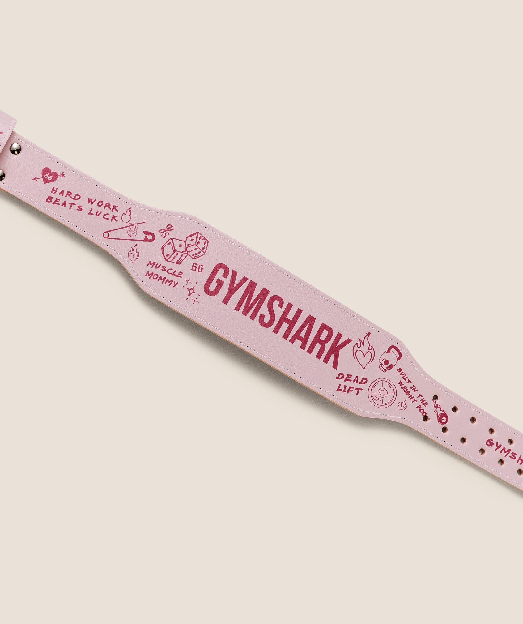 Women's Gymshark Graphic Tapered Lifting Belt Cloud Pink