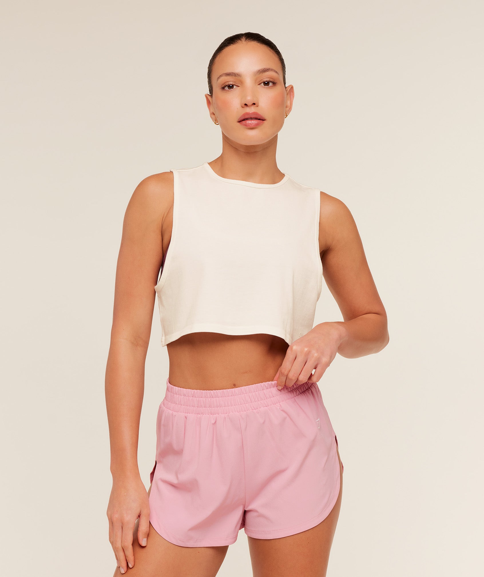 Women's Gymshark To From Cut Off Tee Soft White