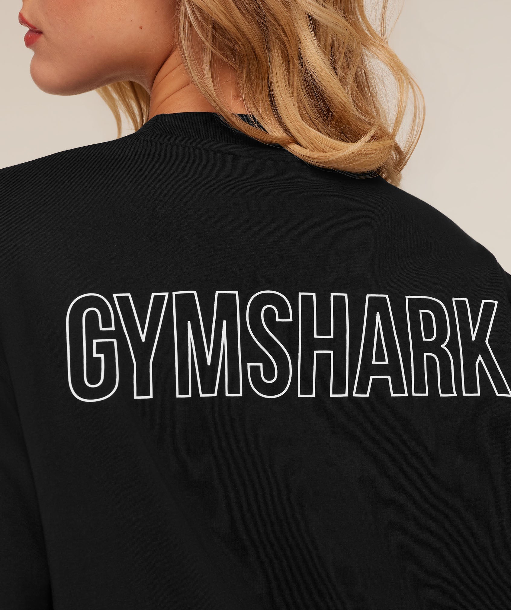 Women's Gymshark Trace Graphic Oversized T-Shirt Black
