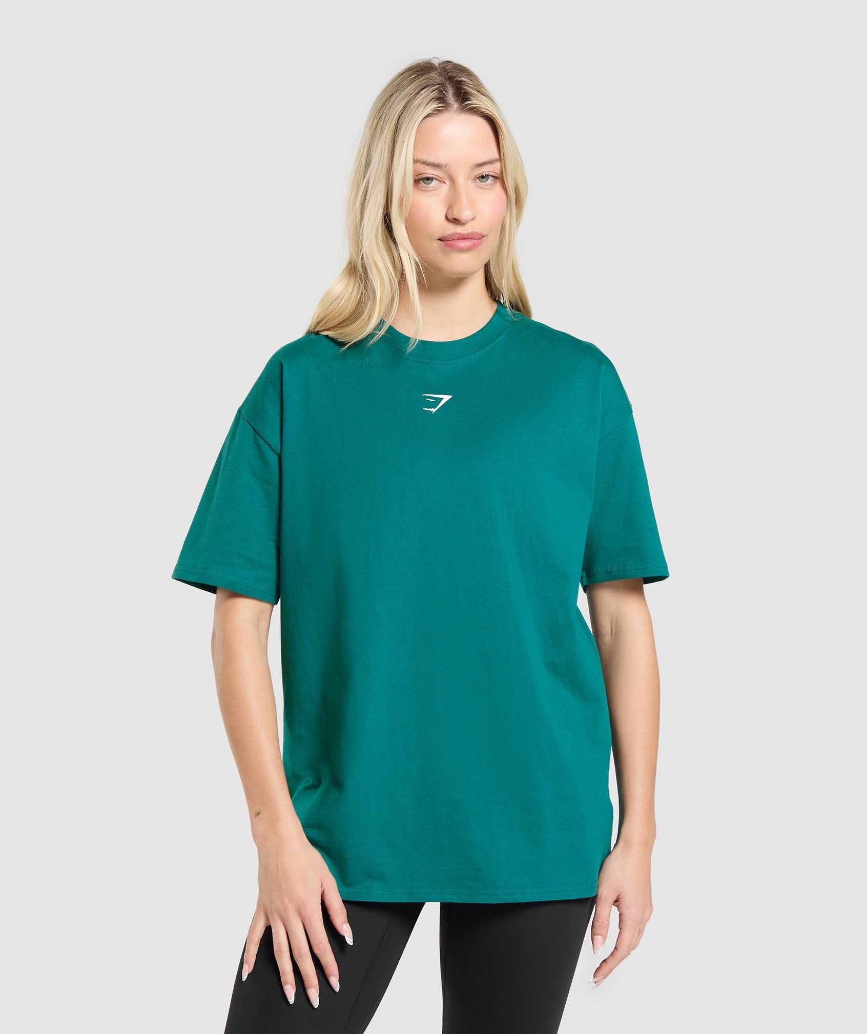 Women's Gymshark Trace Graphic Oversized T-Shirt Functional Teal
