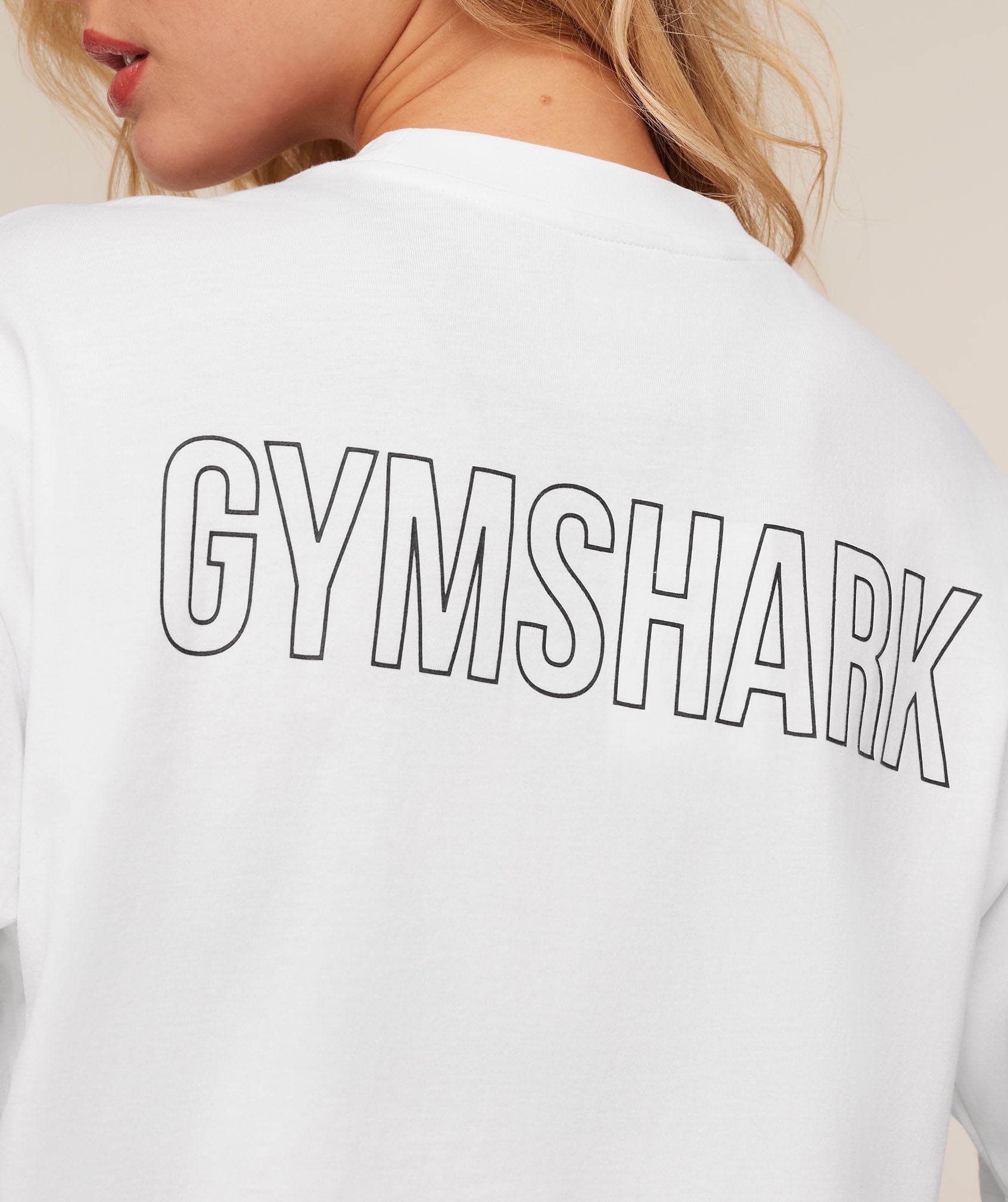 Women's Gymshark Trace Graphic Oversized T-Shirt White