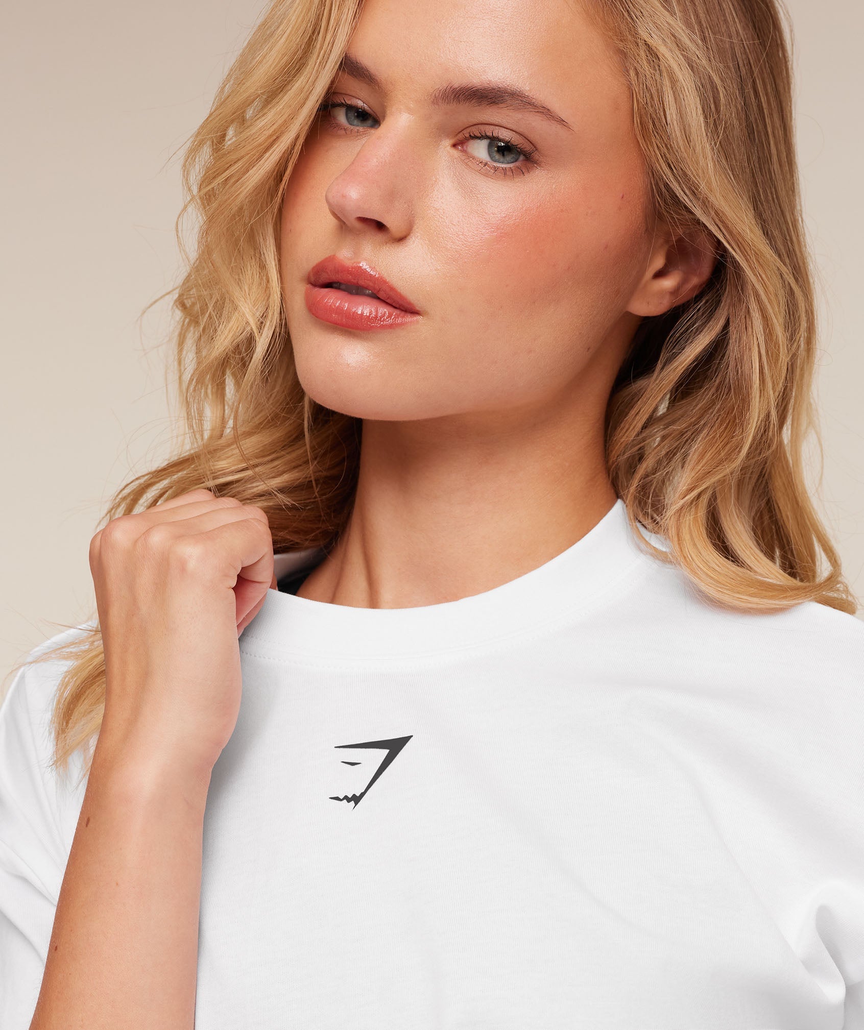 Women's Gymshark Trace Graphic Oversized T-Shirt White