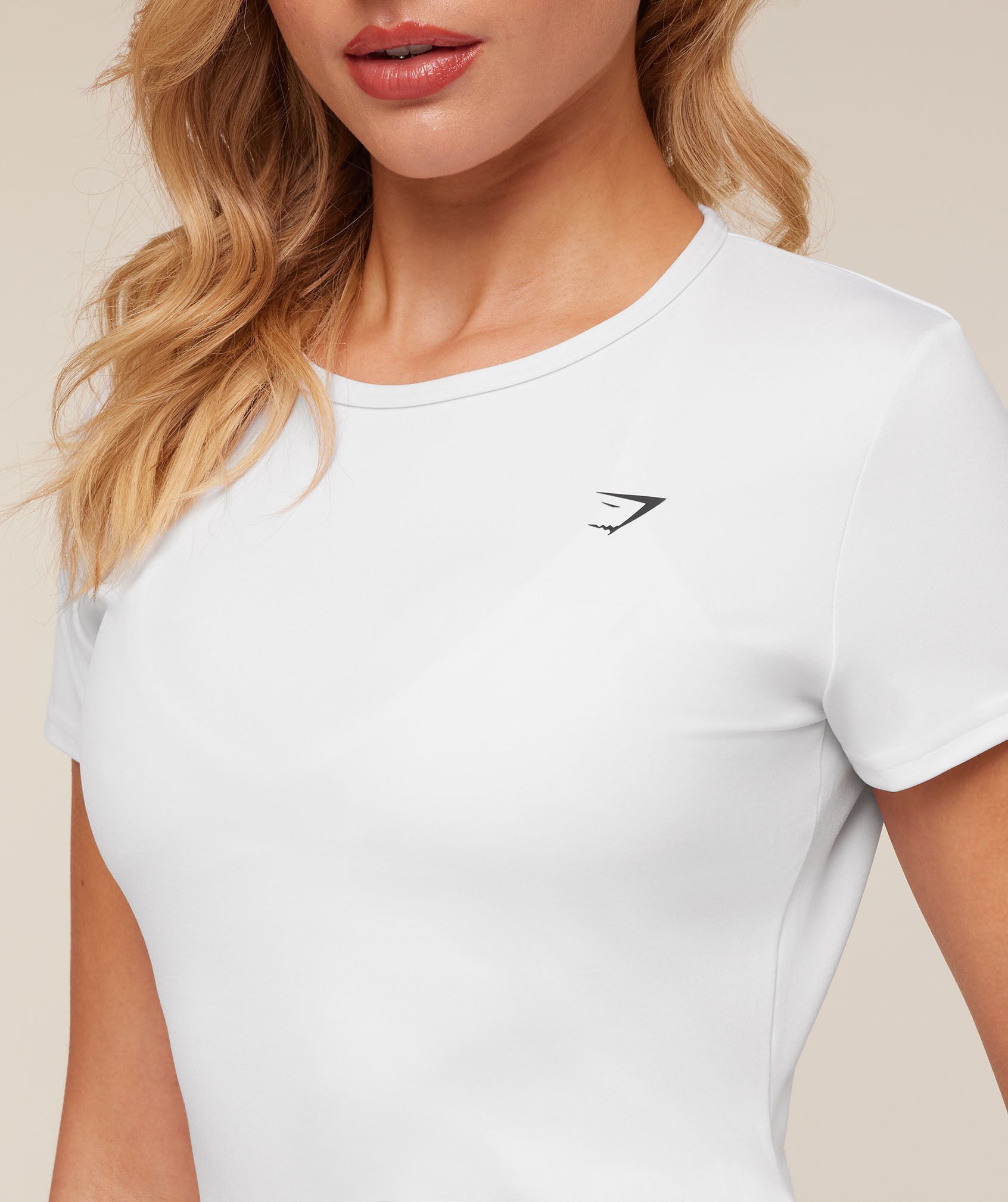 Women's Gymshark Training Baby Tee White