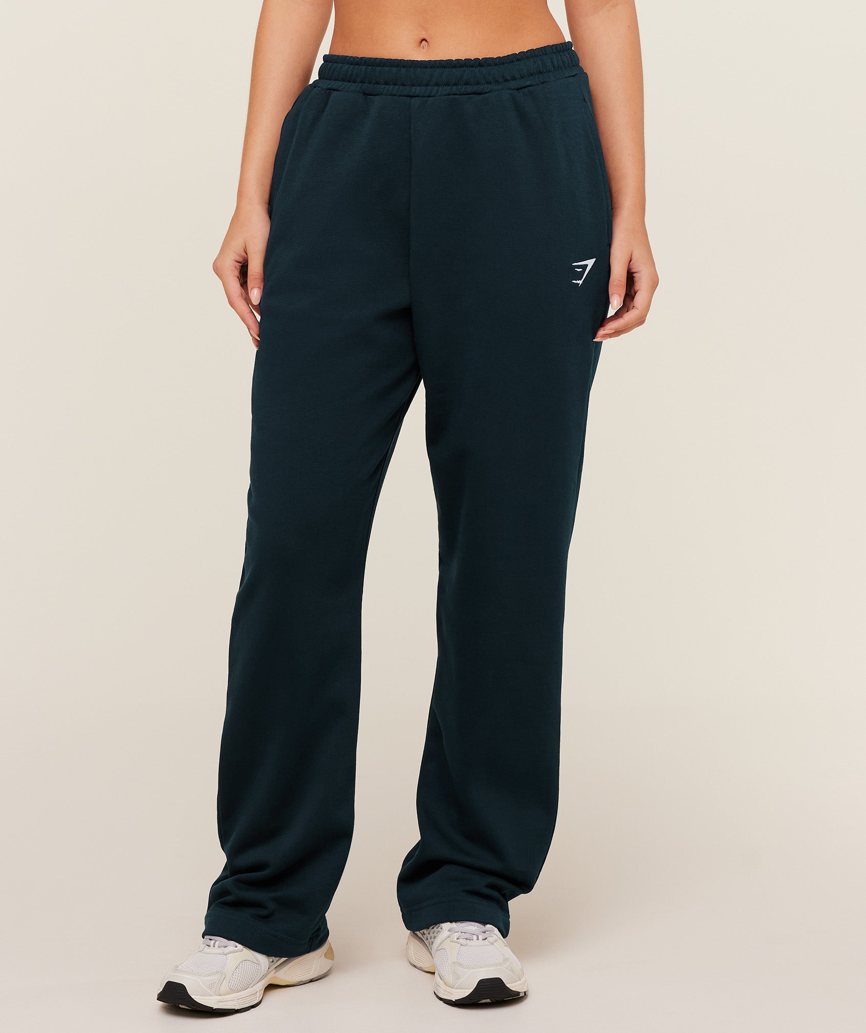 Women's Gymshark Training Fleece Straight Leg Jogger Deep Petrol Blue