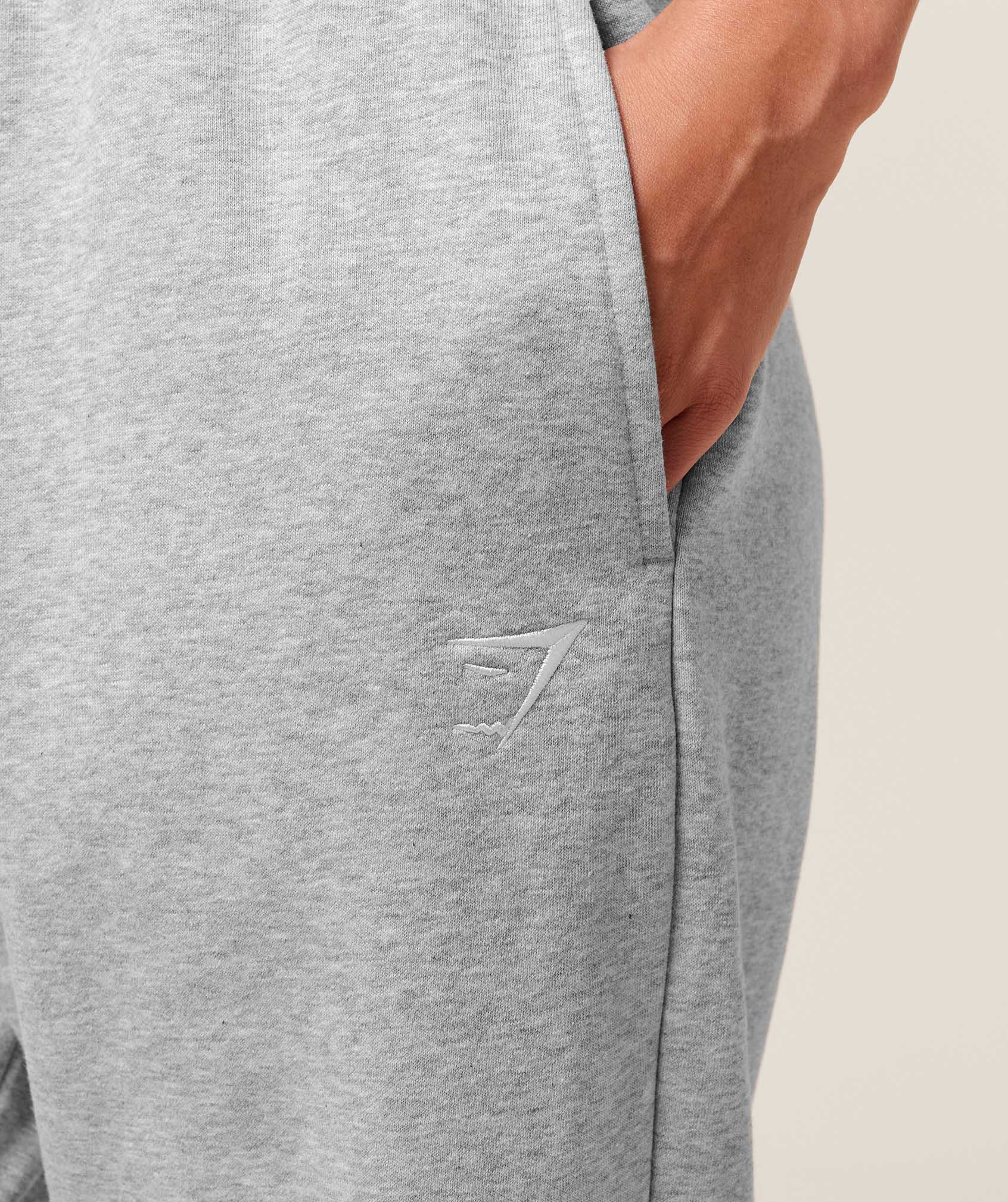 Women's Gymshark Training Fleece Straight Leg Regular Joggers Light Grey Core Marl