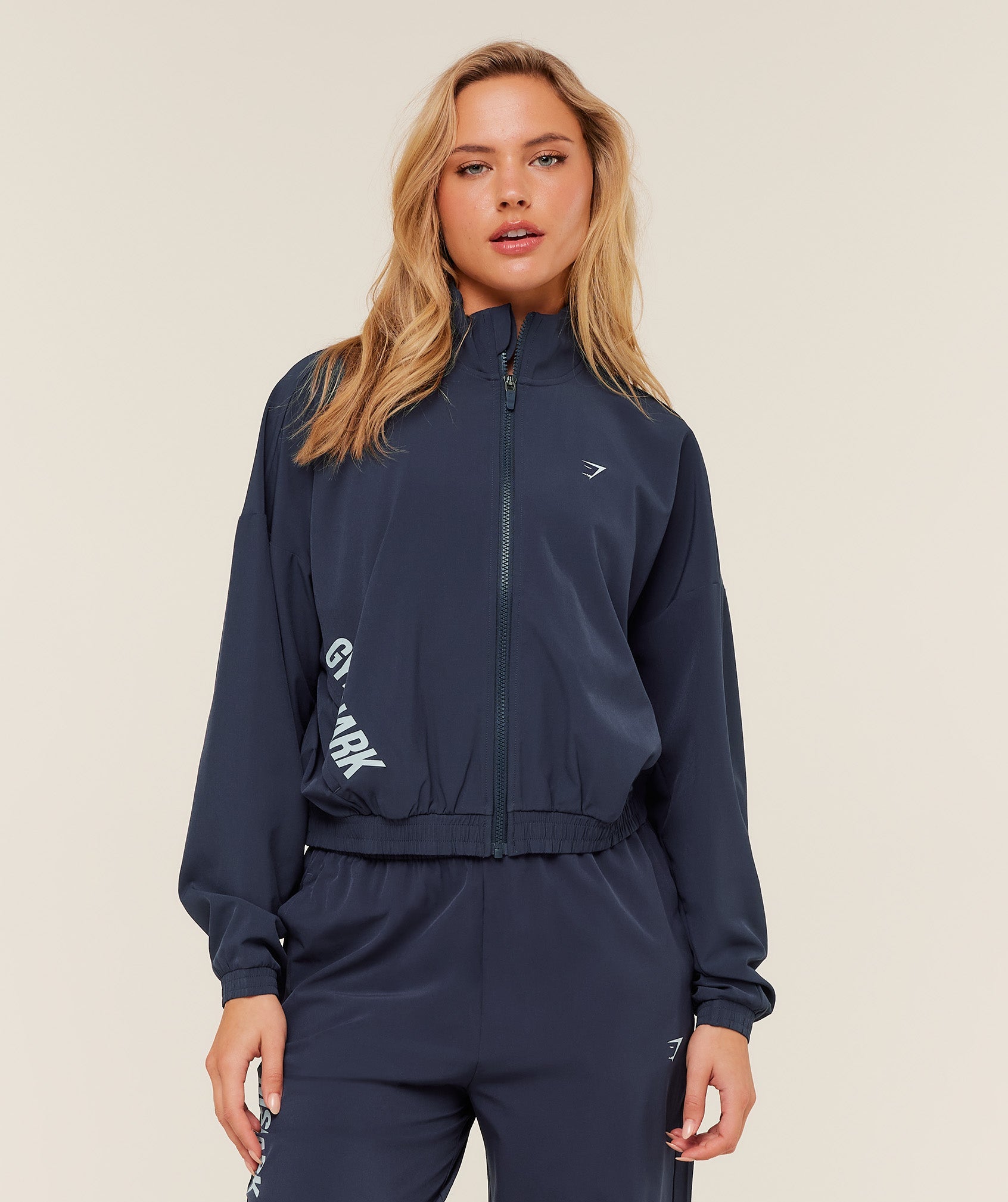 Women's Gymshark Training Everyday Woven Jacket Heavy Blue