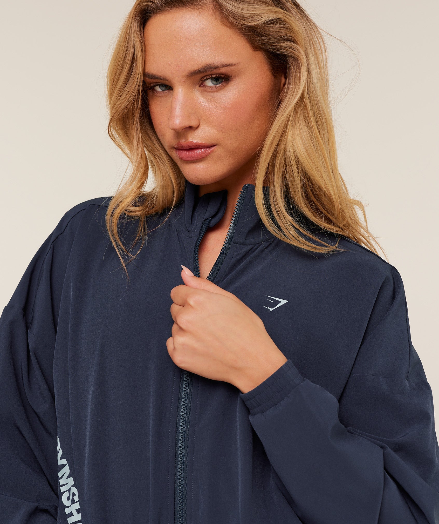 Women's Gymshark Training Everyday Woven Jacket Heavy Blue