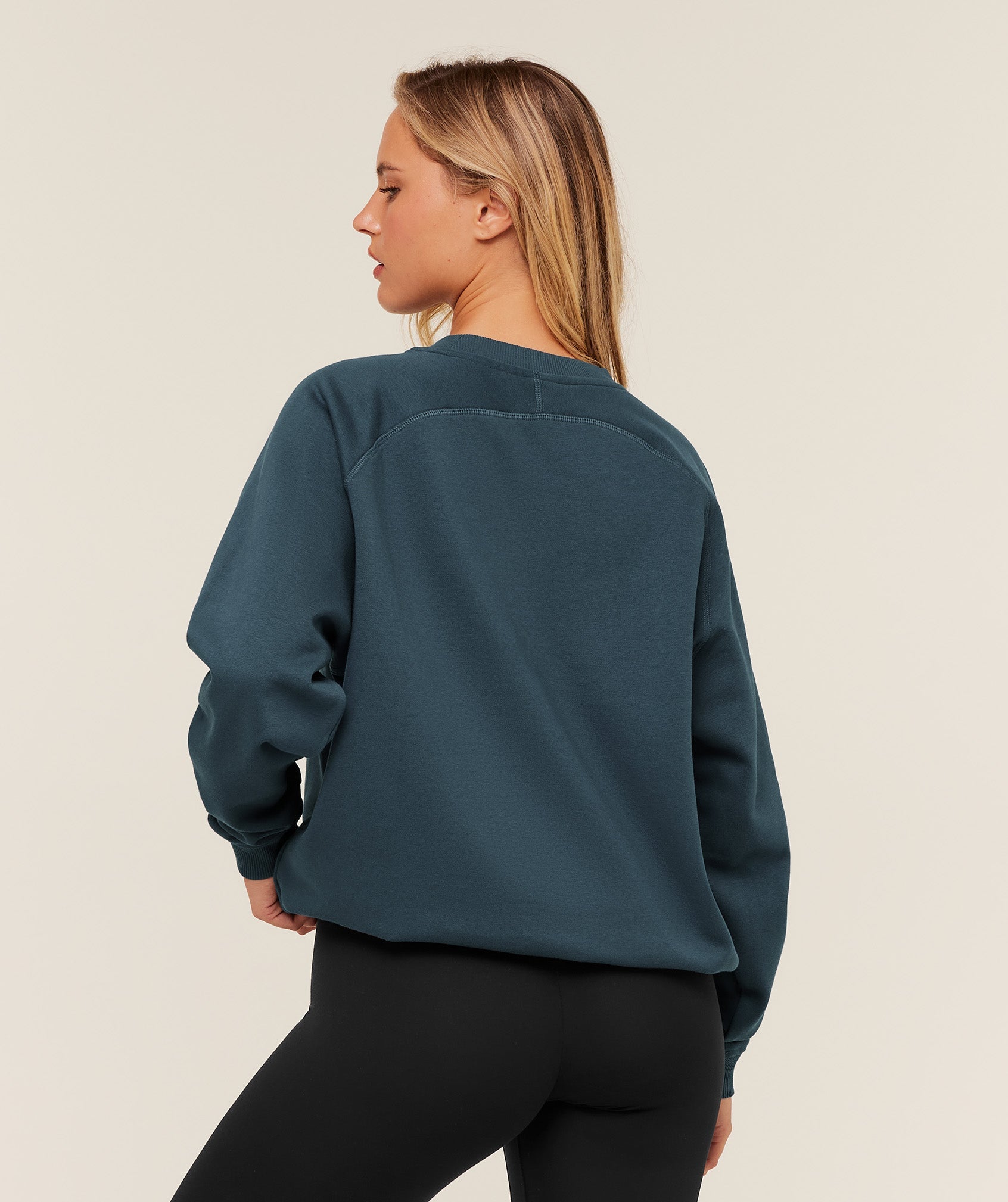 Women's Gymshark Training Oversized Fleece Sweatshirt Gs Stealth Blue