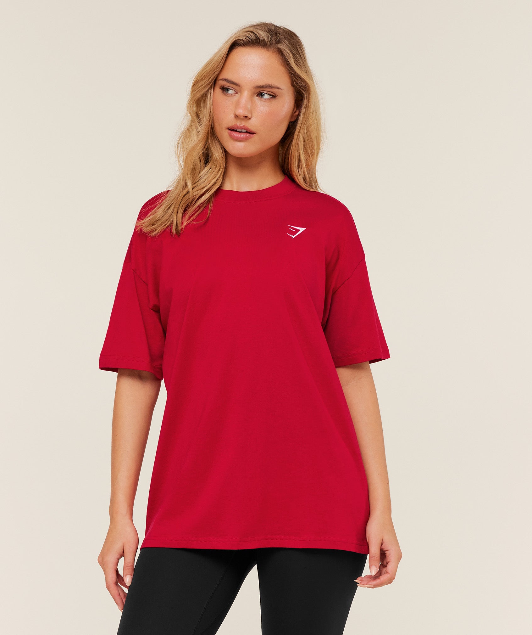 Women's Gymshark Training Oversized T-Shirt Carmine Red