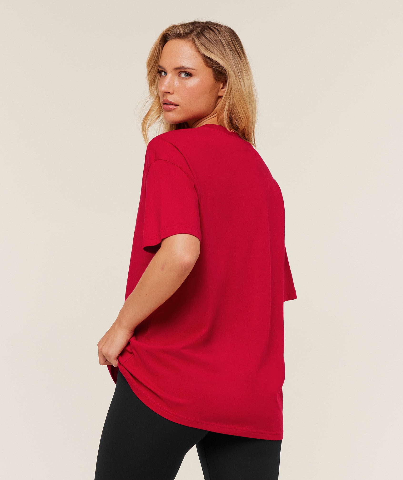 Women's Gymshark Training Oversized T-Shirt Carmine Red
