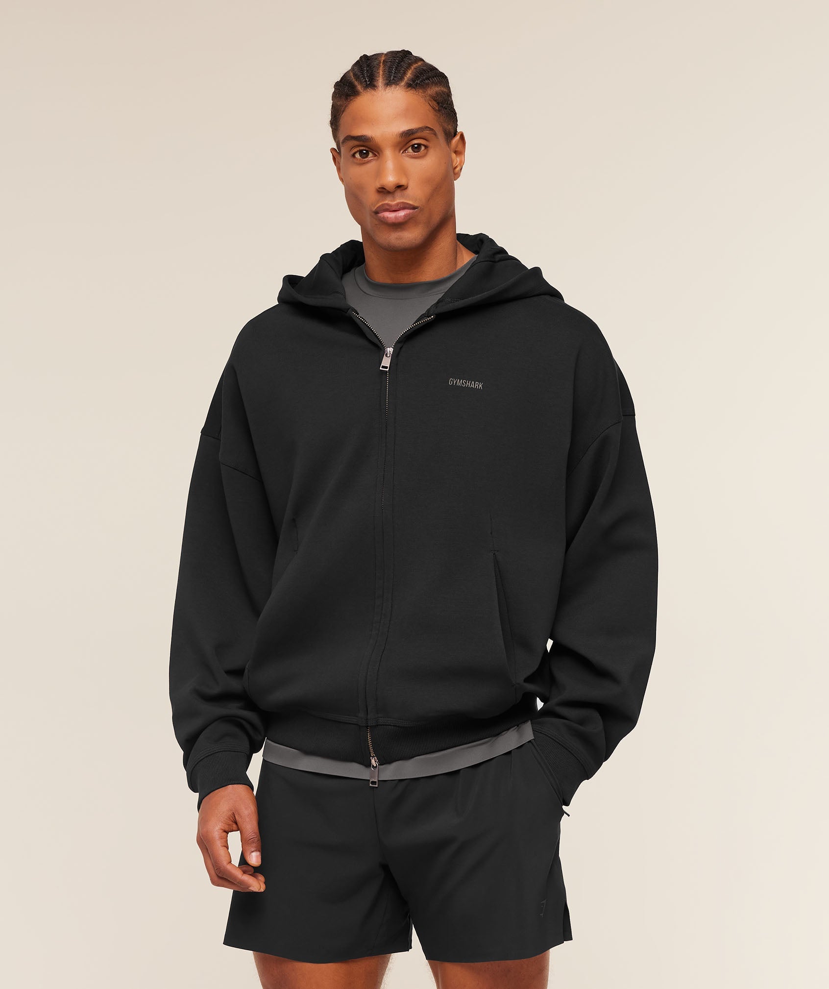 Gymshark Evolve Lightweight Zip Through Hoodie Black