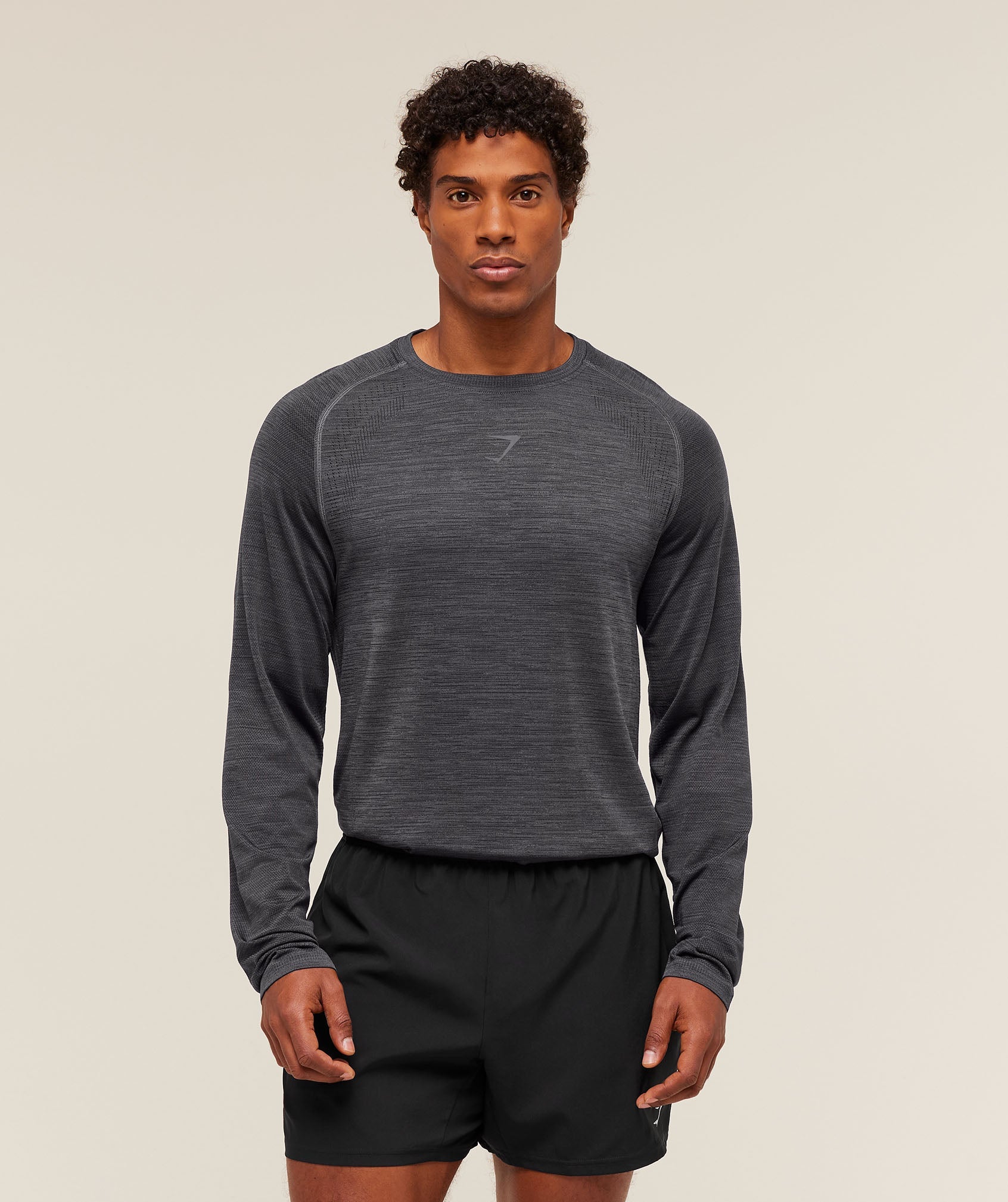 Gymshark Versatile Seamless Long Sleeve T-Shirt Dark Grey