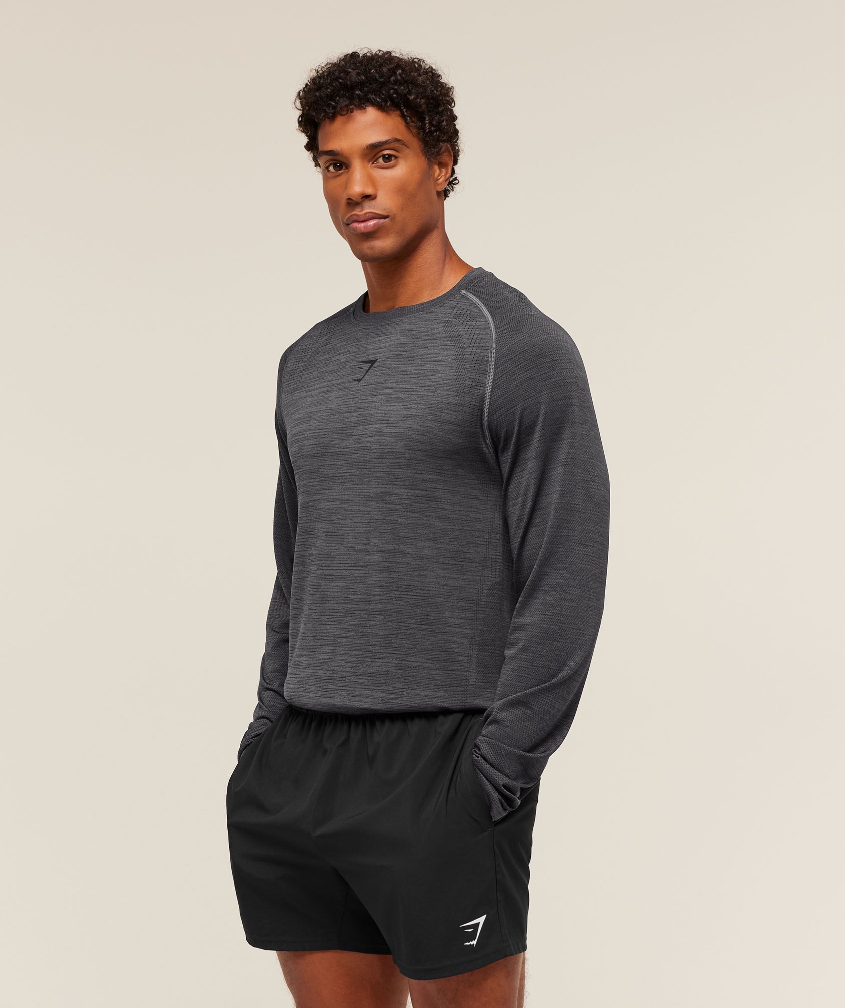 Gymshark Versatile Seamless Long Sleeve T-Shirt Dark Grey