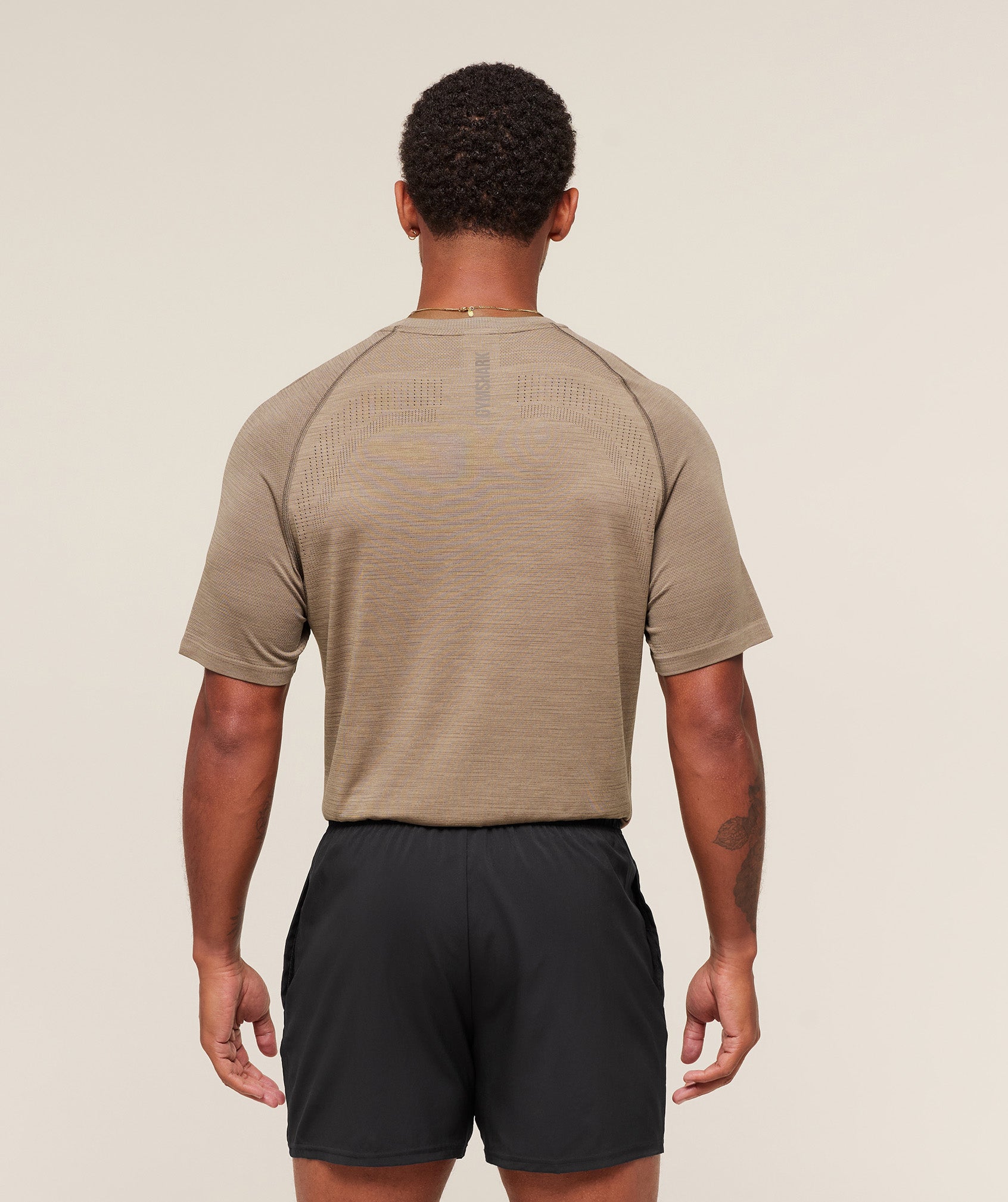 Gymshark Versatile Seamless T-Shirt Cement Brown