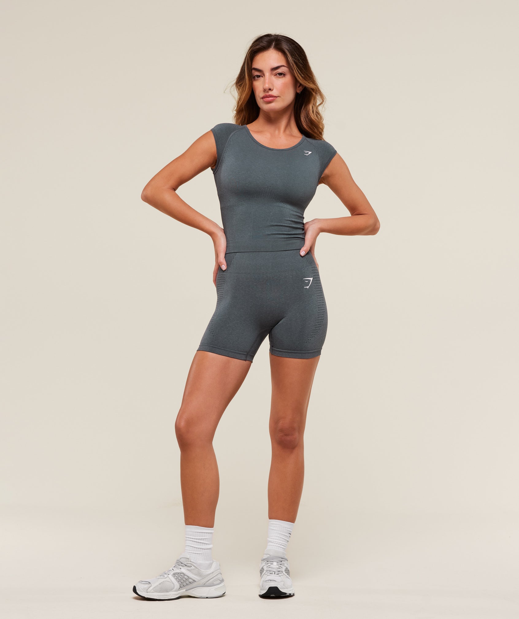 Women's Gymshark Vital Soft Shorts Strong Grey