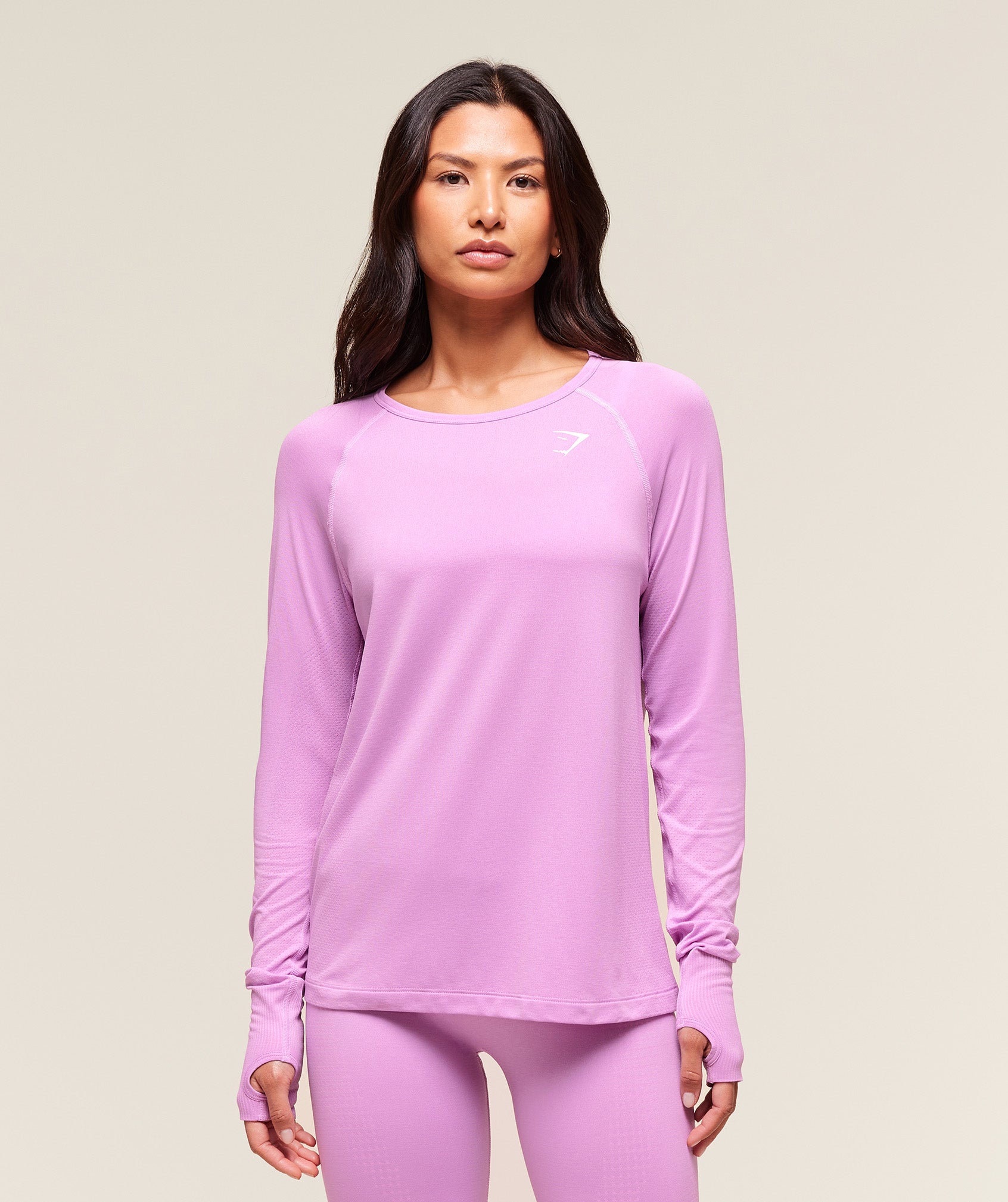 Women's Gymshark Vital Light Long Sleeve Top Sour Pink Marl