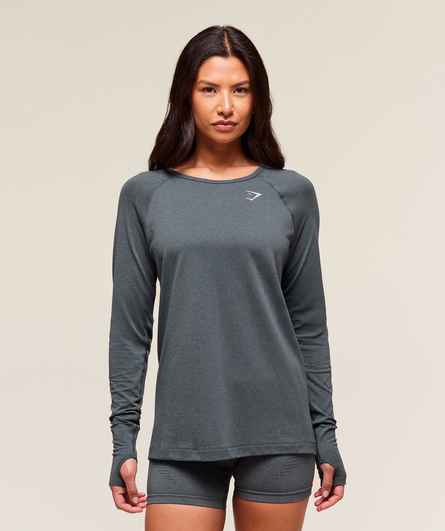 Women's Gymshark Vital Light Long Sleeve Top Strong Grey