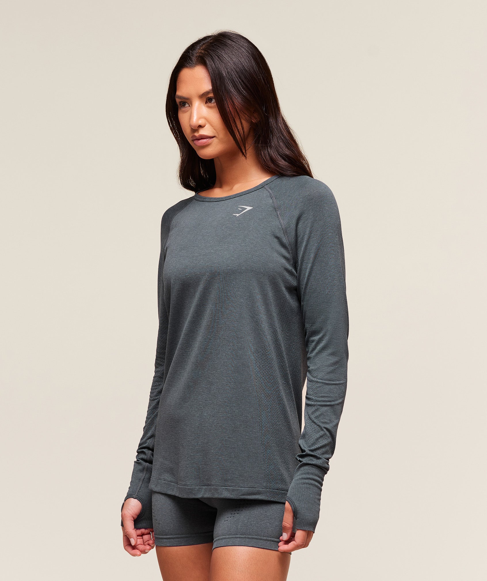 Women's Gymshark Vital Light Long Sleeve Top Strong Grey
