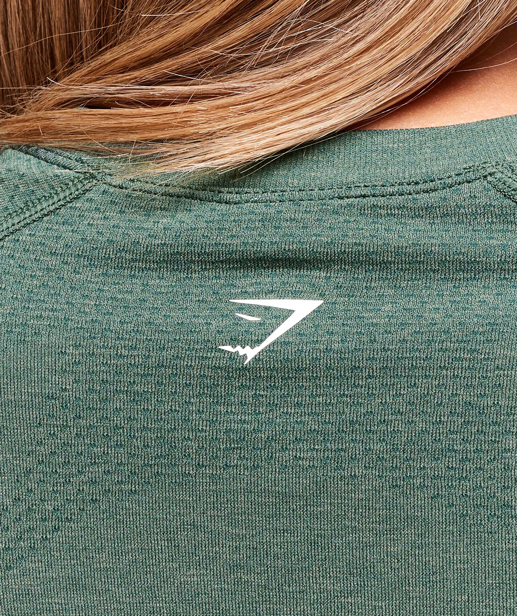 Women's Gymshark Vital Seamless 2.0 Light T-Shirt Obsidian Green Marl