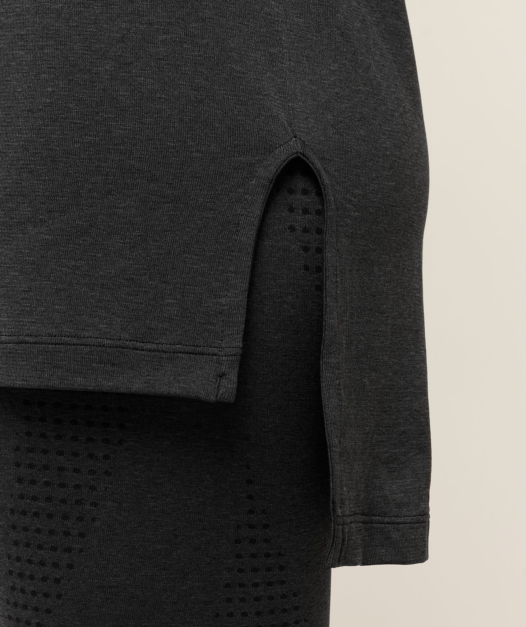 Women's Gymshark Vital Long Line Top Black Marl