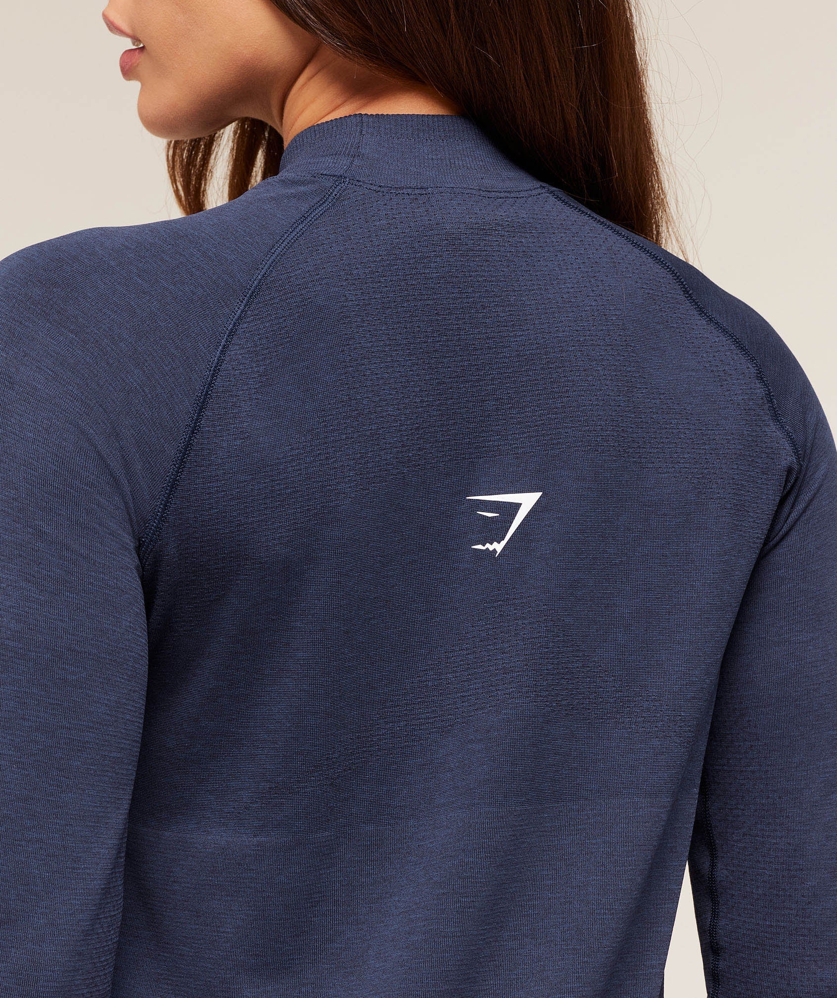 Women's Gymshark Vital Long Line Top Heavy Blue Marl