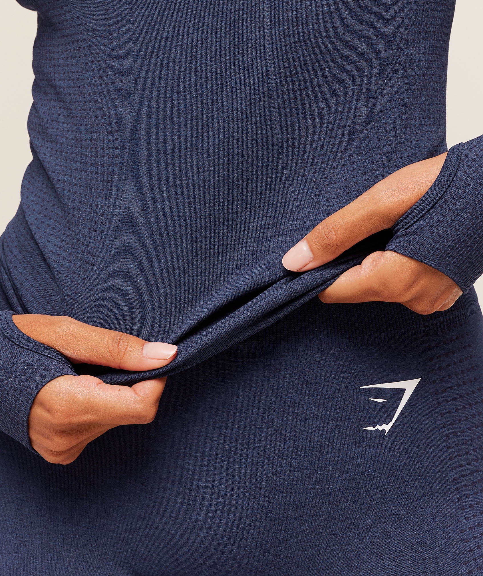 Women's Gymshark Vital Long Sleeve Top Heavy Blue Marl