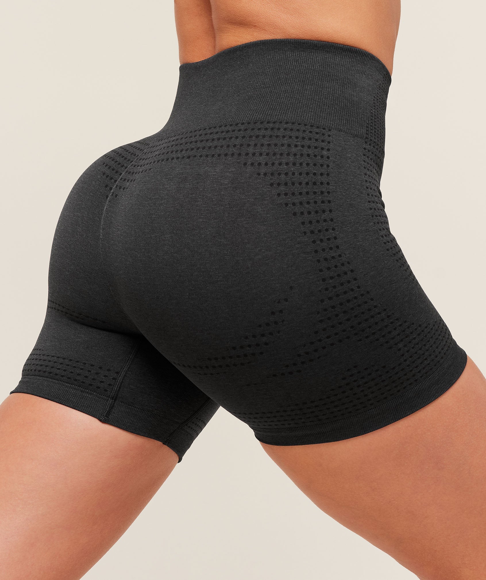 Women's Gymshark Vital Seamless Shorts Black Marl