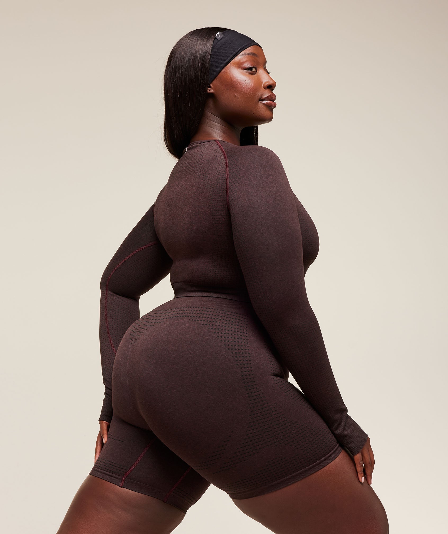 Women's Gymshark Vital Seamless Shorts Rich Maroon