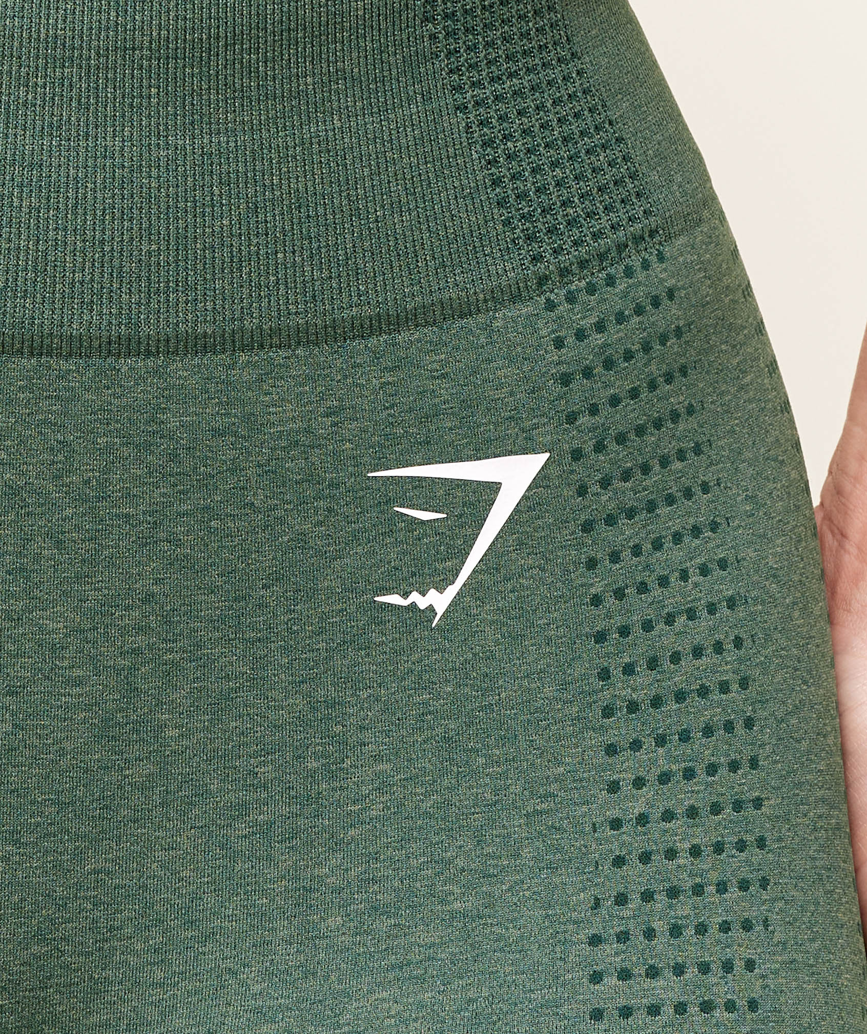 Women's Gymshark Vital Seamless Shorts Dark Green Marl