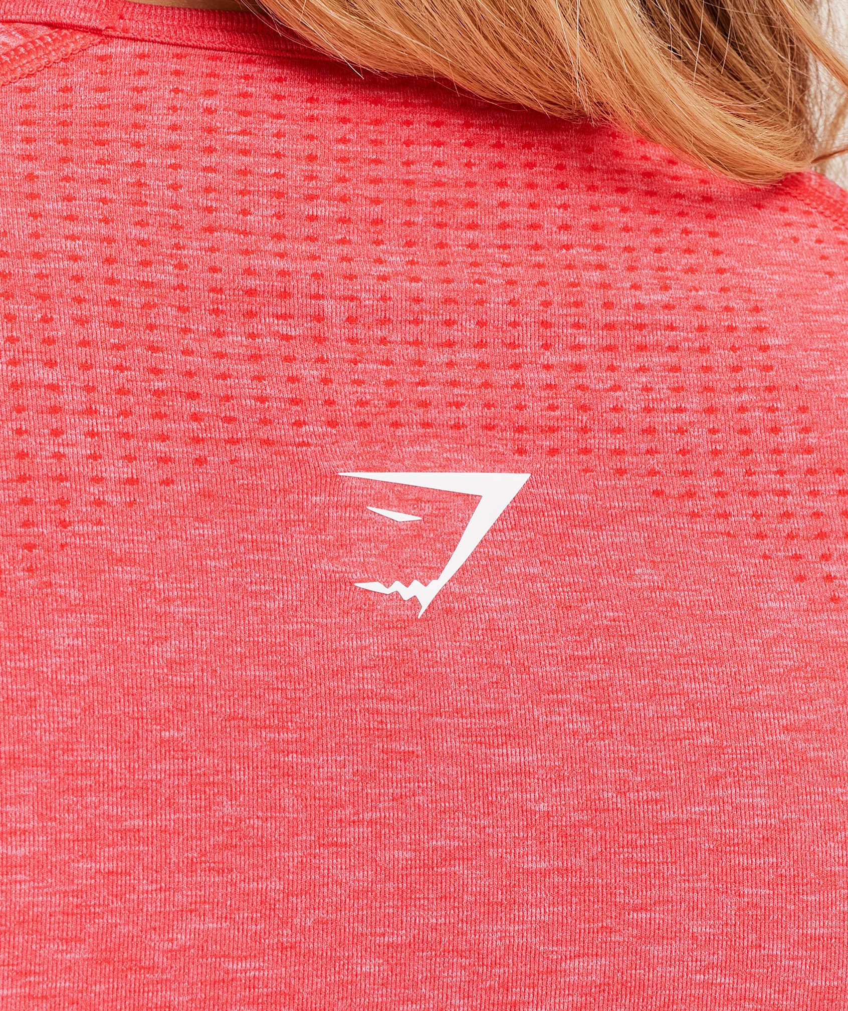 Women's Gymshark Vital Long Sleeve Cut Out Top Coral Red Marl
