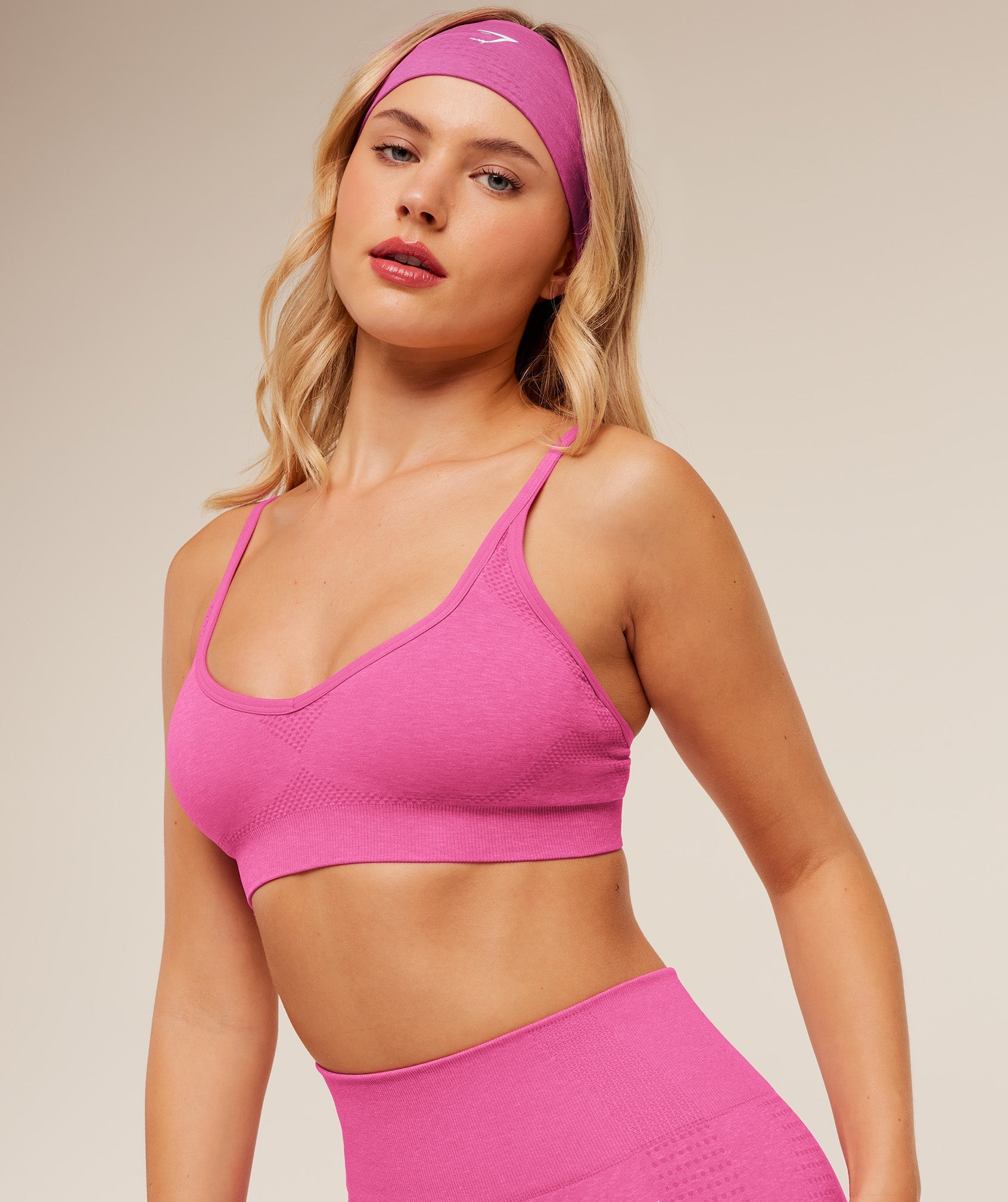 Women's Gymshark Vital Sports Bra Super-Set Pink