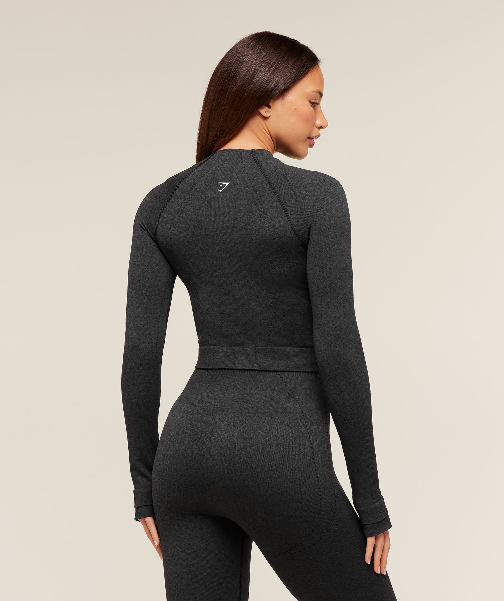 Women's Gymshark Vital Warm Jacket Black Marl