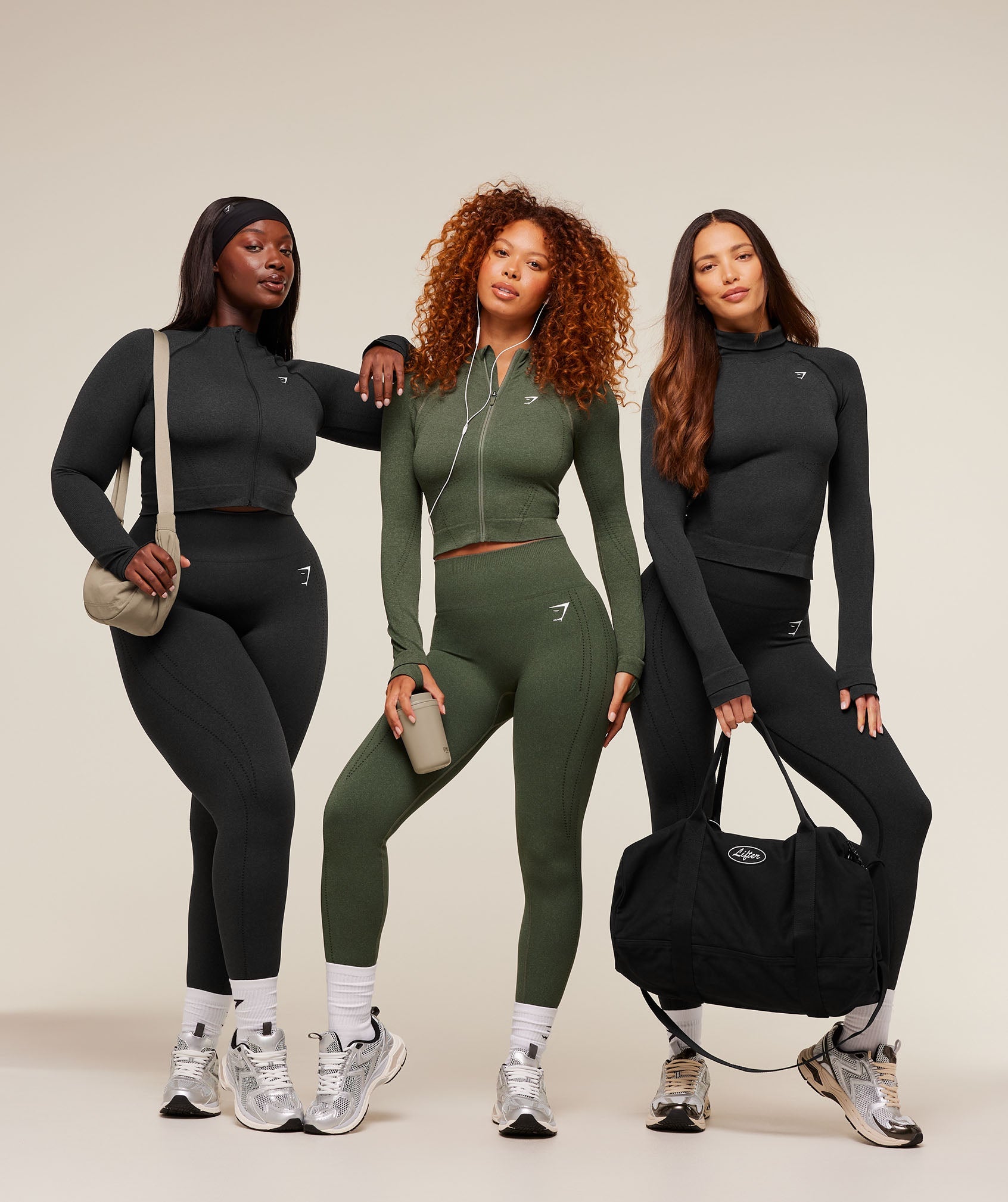 Women's Gymshark Vital Warm Jacket Base Green