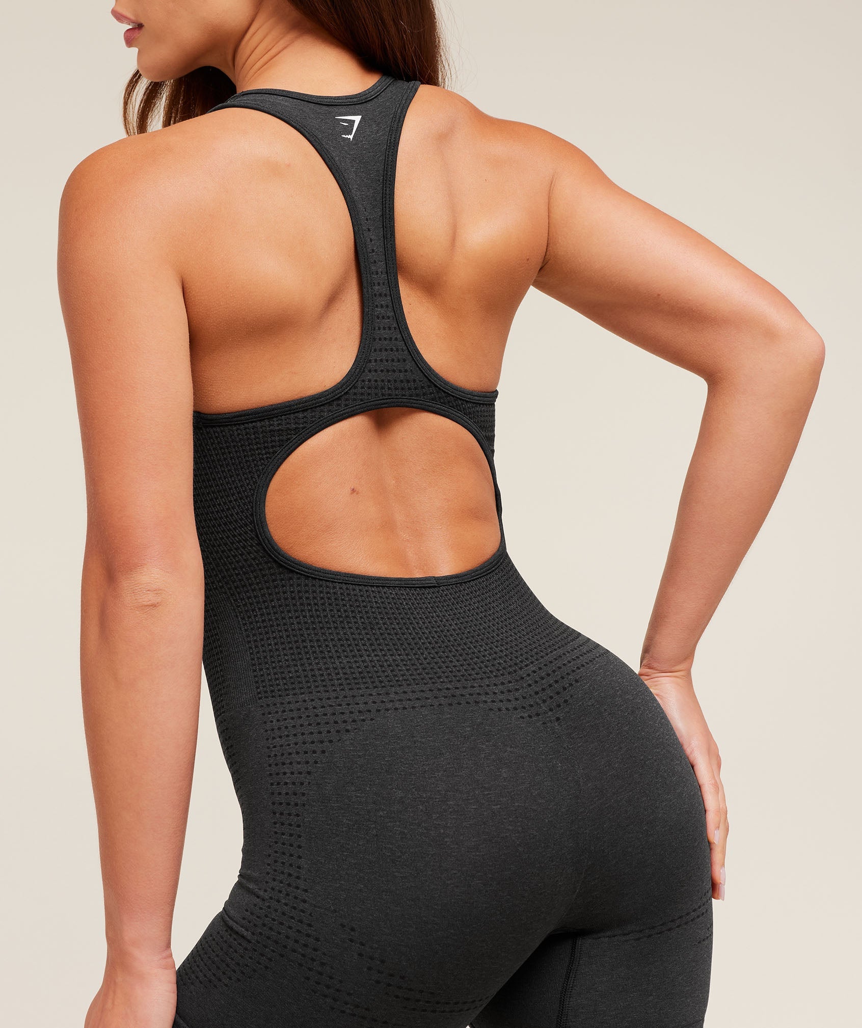 Women's Gymshark Vital All In One Black Marl
