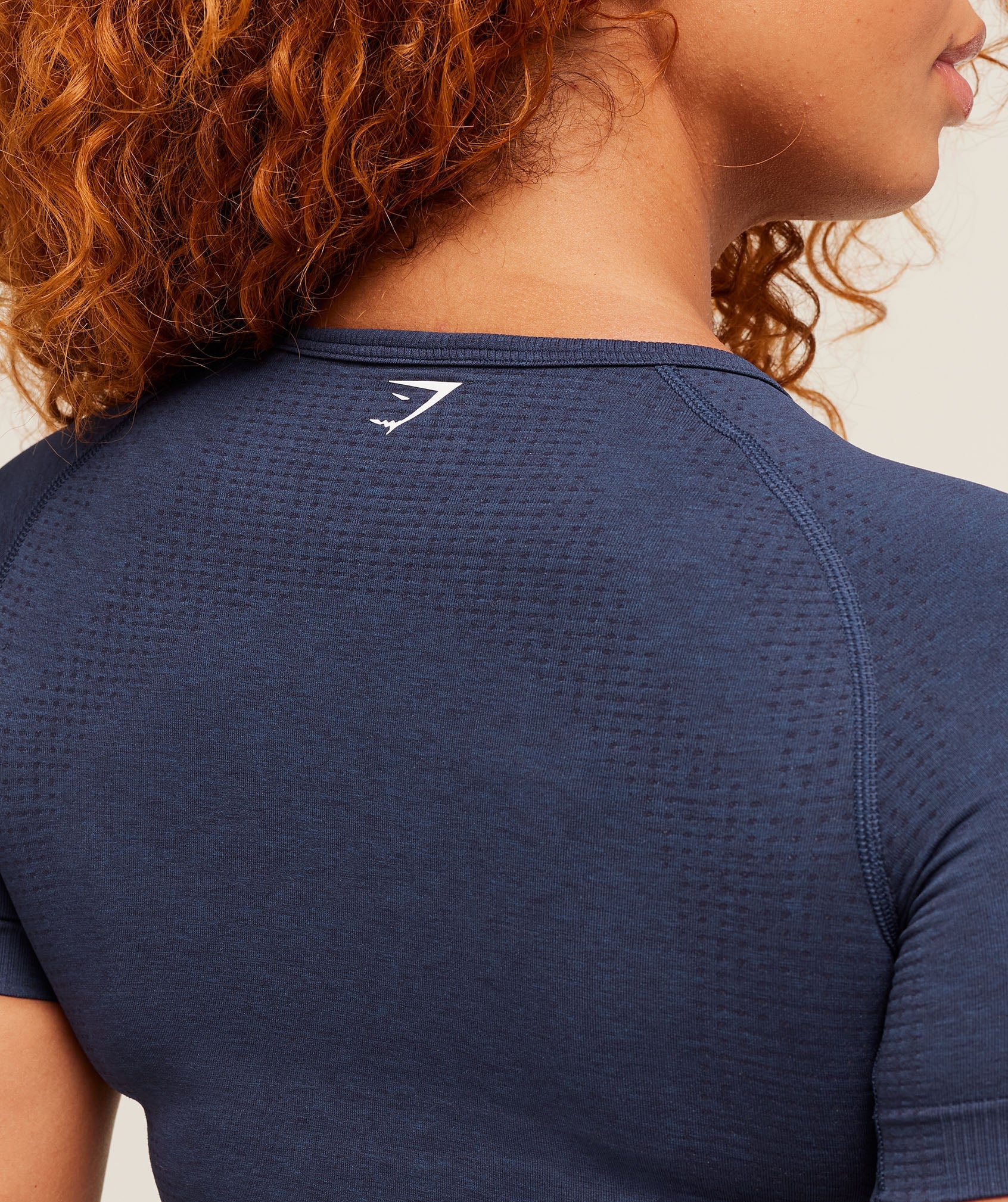 Women's Gymshark Vital Tight T-Shirt Heavy Blue Marl