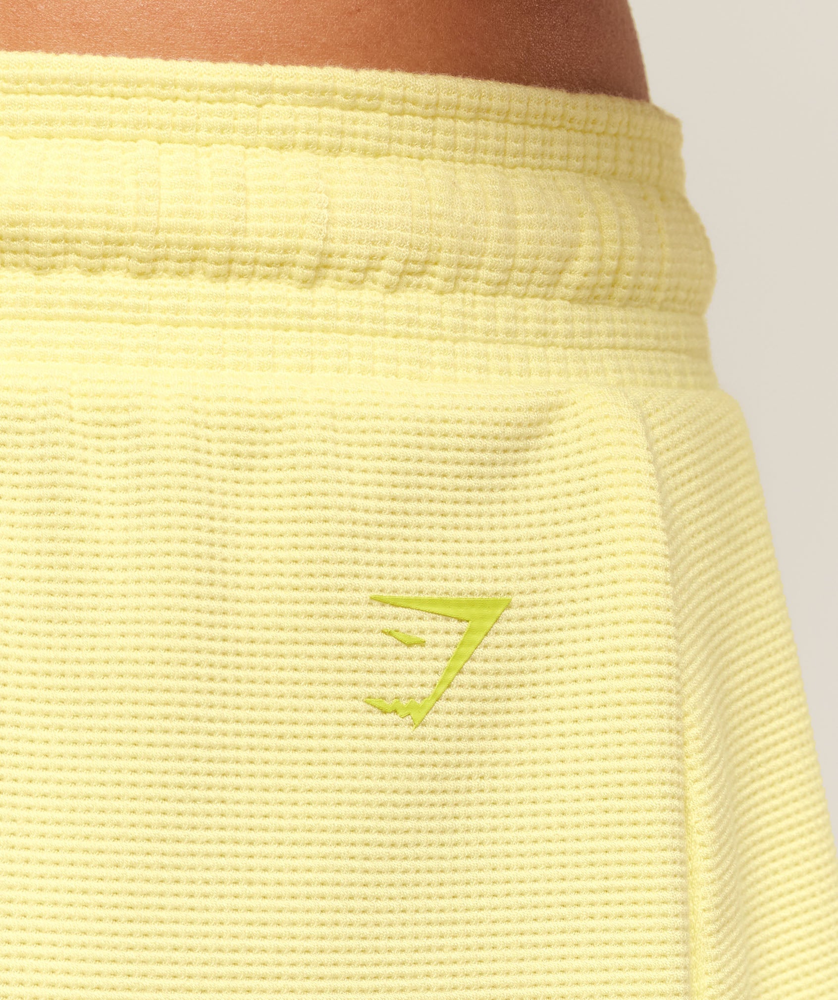 Women's Gymshark Waffle Shorts Refresh Yellow